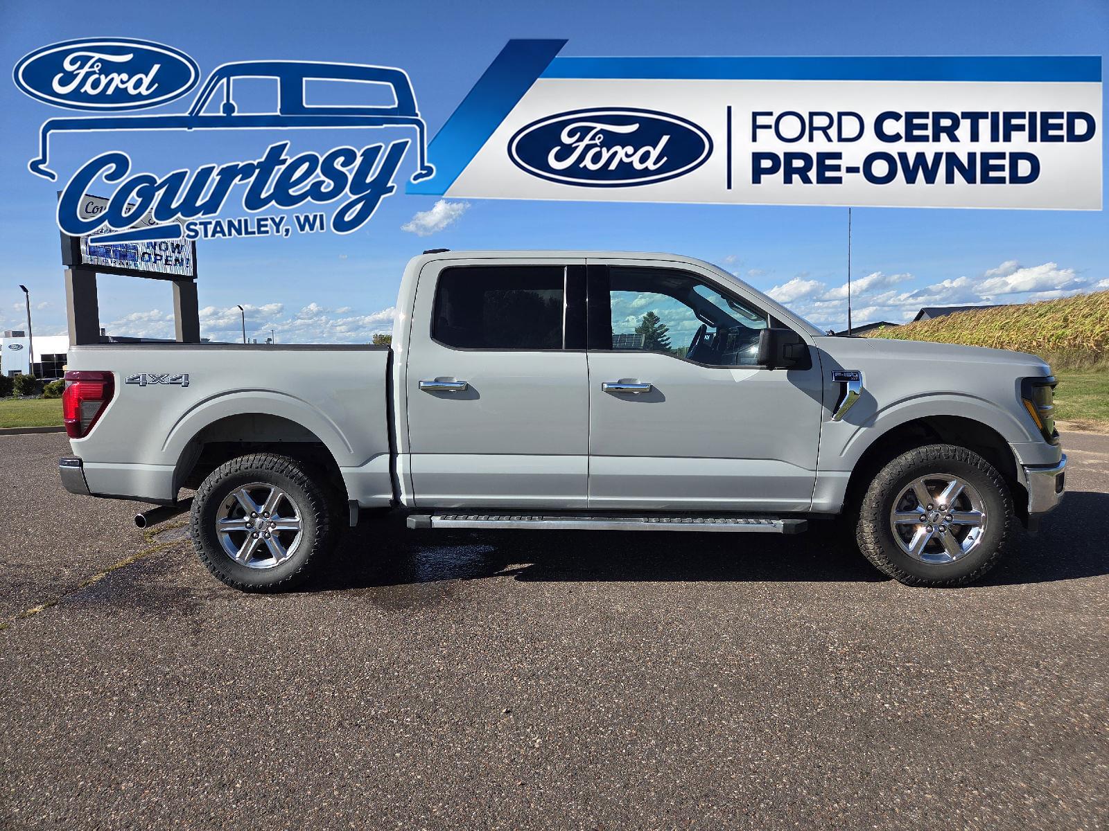 Gray 2024 Ford F-150 Pickup Truck Four-Wheel Drive Automatic