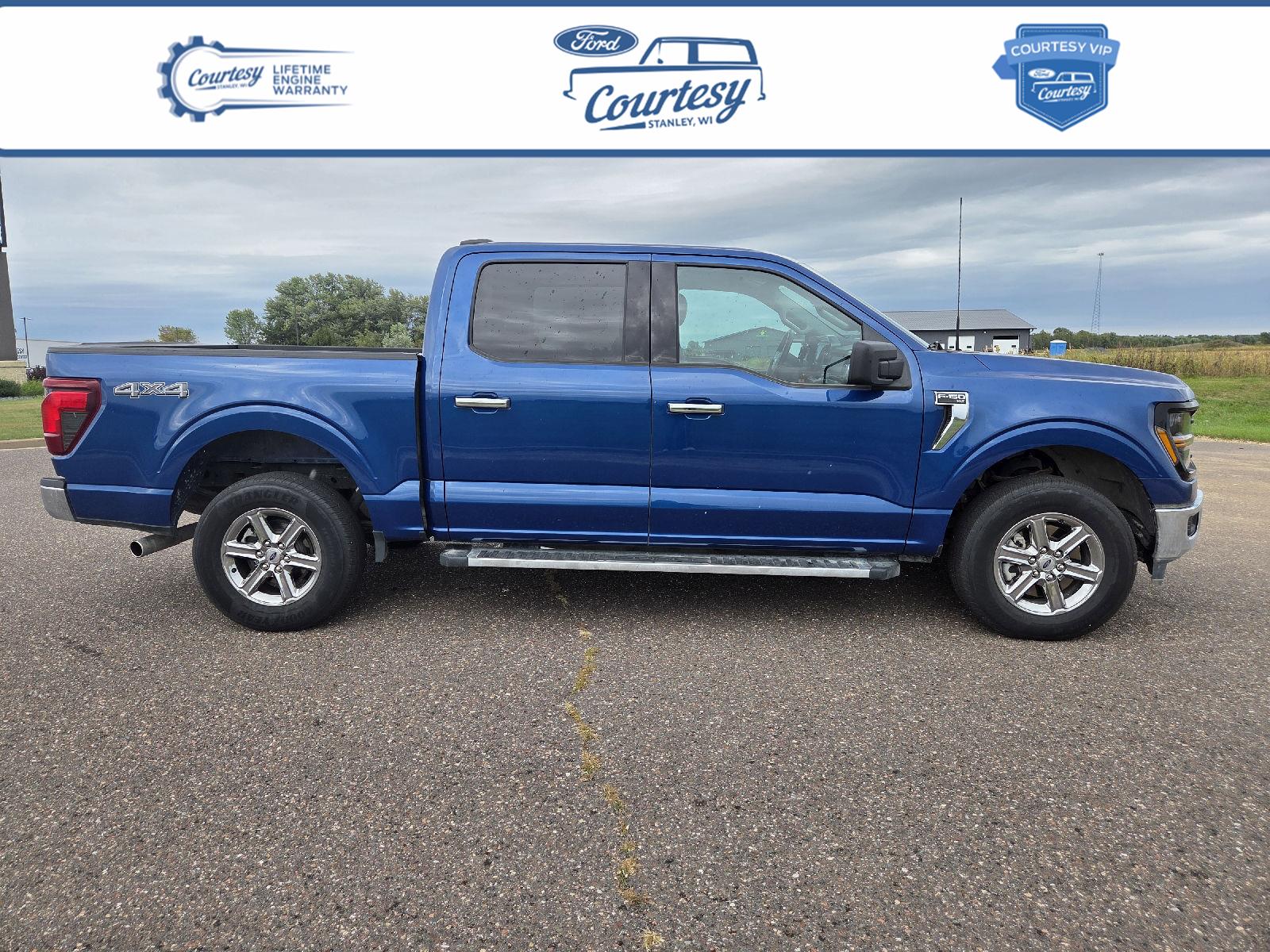 Blue 2025 Ford F-150 Pickup Truck Four-Wheel Drive Automatic