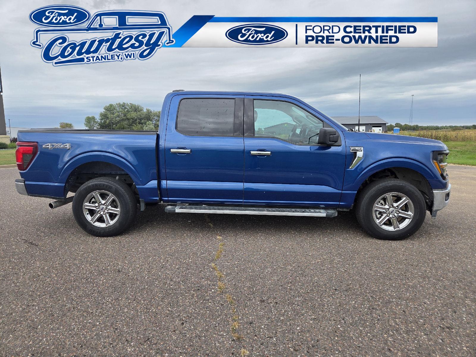 Blue 2025 Ford F-150 Pickup Truck Four-Wheel Drive Automatic
