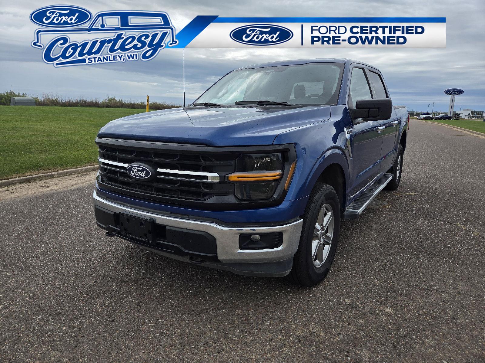 Blue 2025 Ford F-150 Pickup Truck Four-Wheel Drive Automatic