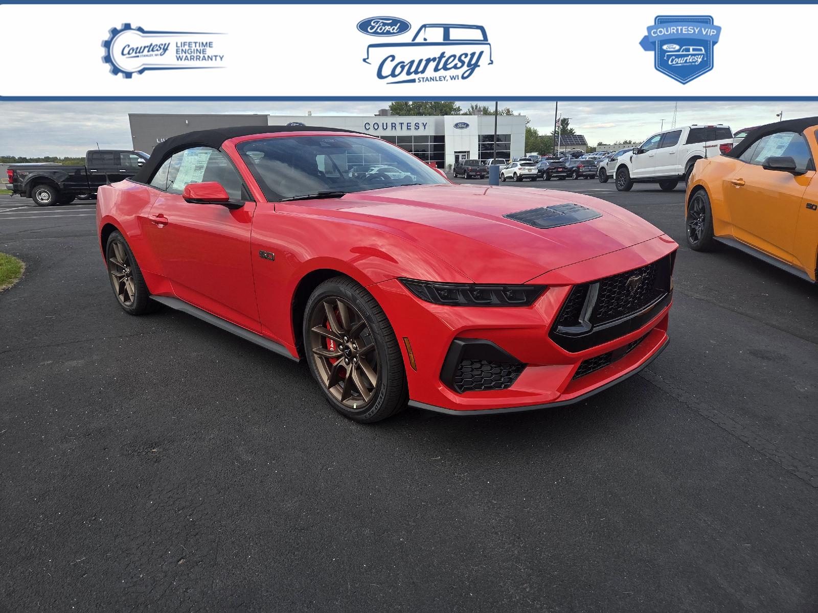 Race Red 2026 Ford Mustang Convertible Rear-Wheel Drive 6-Speed Manual