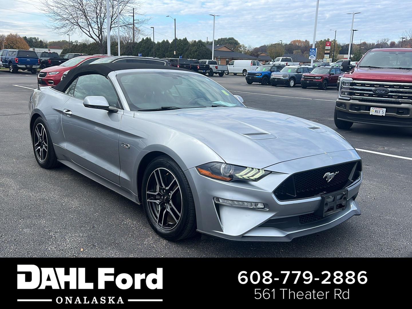 Iconic Silver 2020 Ford Mustang Convertible Rear-Wheel Drive 