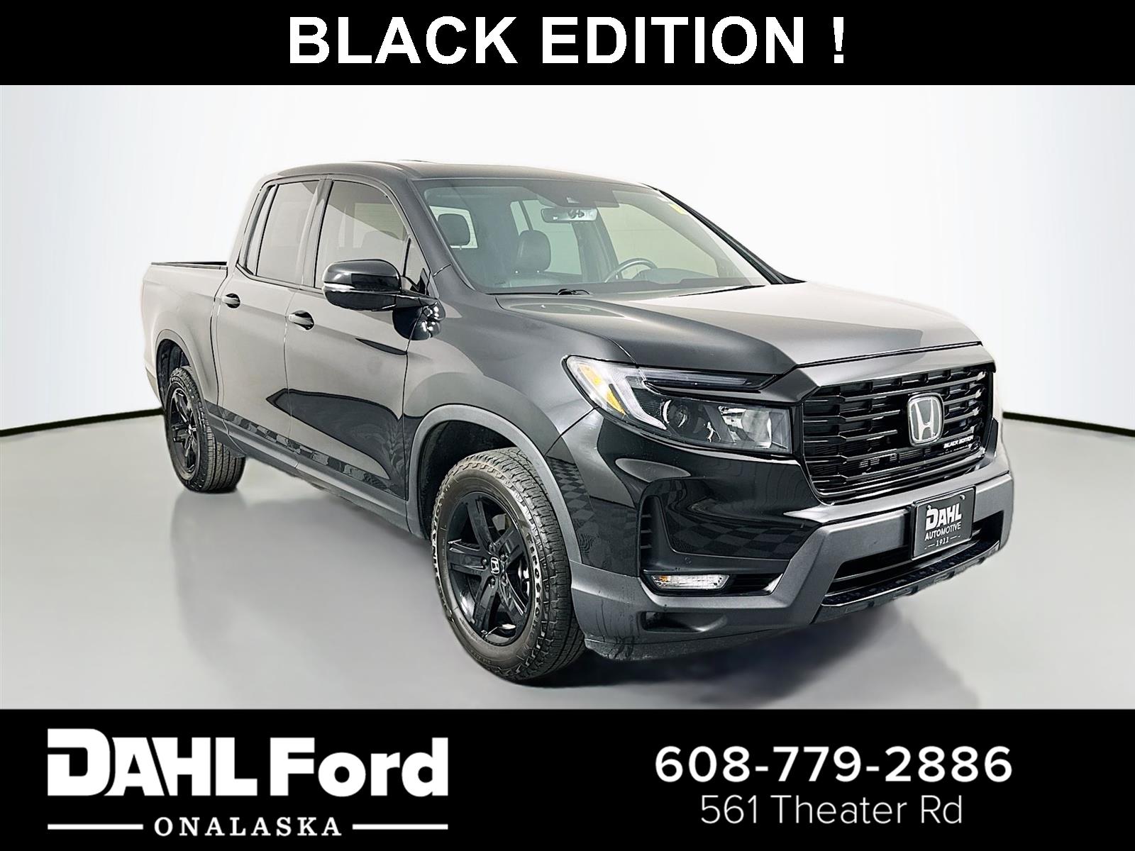 Crystal Black Pearl 2023 Honda Ridgeline Black Edition AWD Pickup Truck All-Wheel Drive 9-Speed Automatic