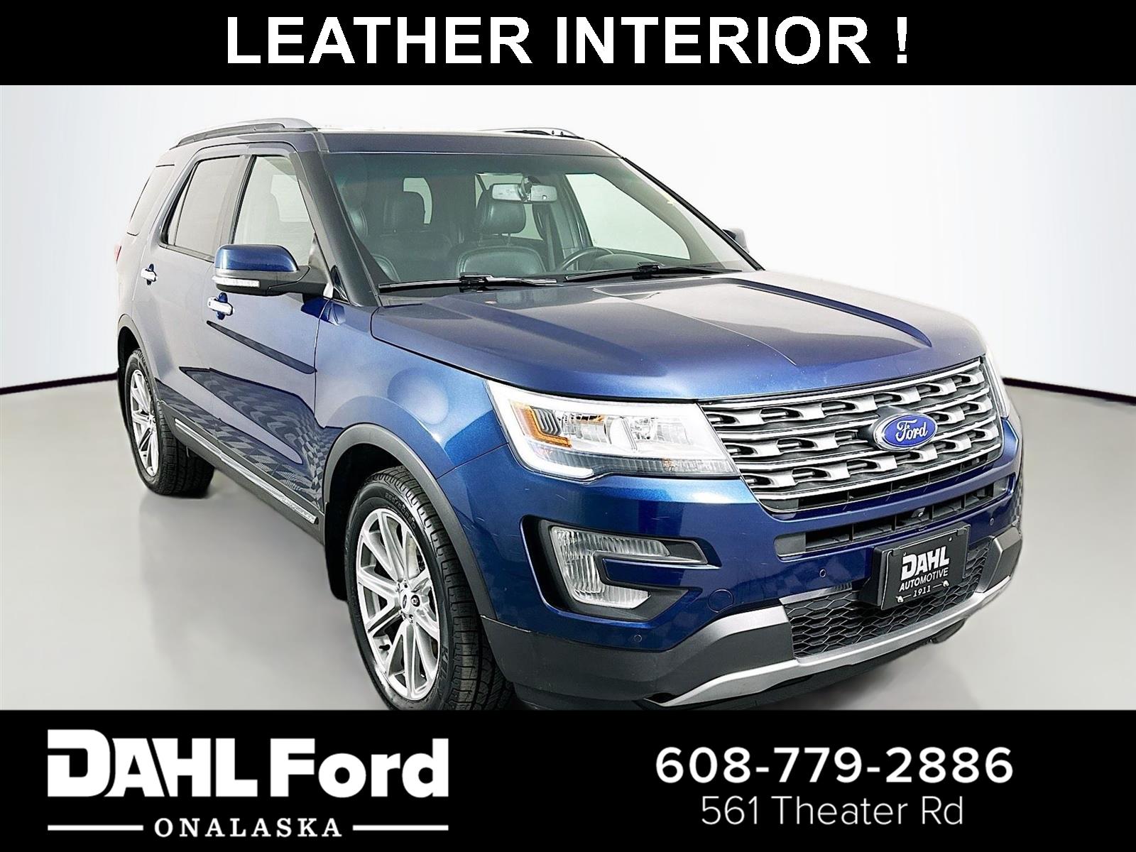 Blue Jeans Metallic 2017 Ford Explorer Limited AWD SUV / Crossover All-Wheel Drive 6-Speed Automatic