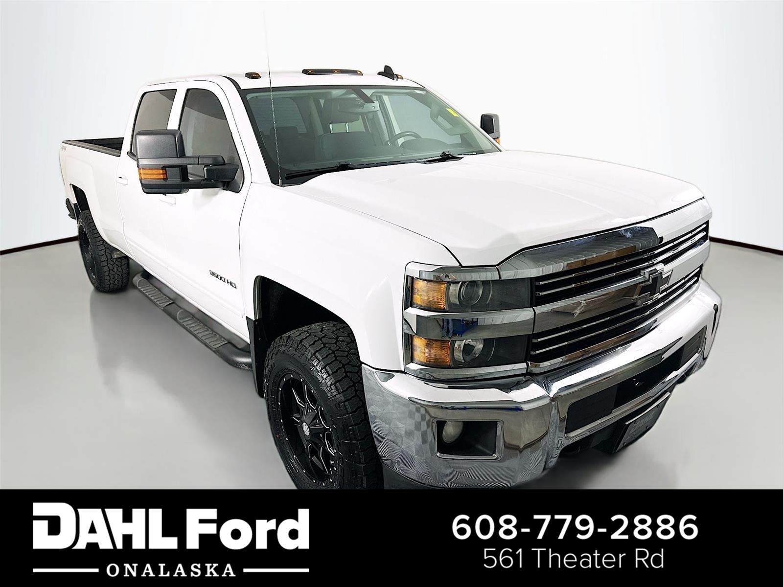 Summit White 2015 Chevrolet Silverado 3500HD LT Crew Cab 4WD Pickup Truck Four-Wheel Drive 6-Speed Automatic