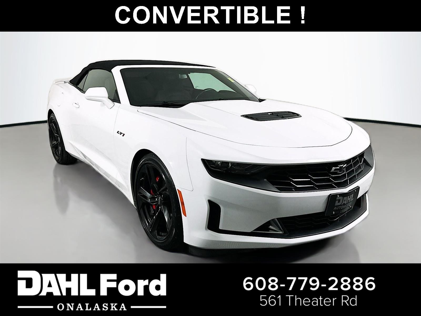 Summit White 2023 Chevrolet Camaro LT1 Convertible RWD Convertible Rear-Wheel Drive Automatic