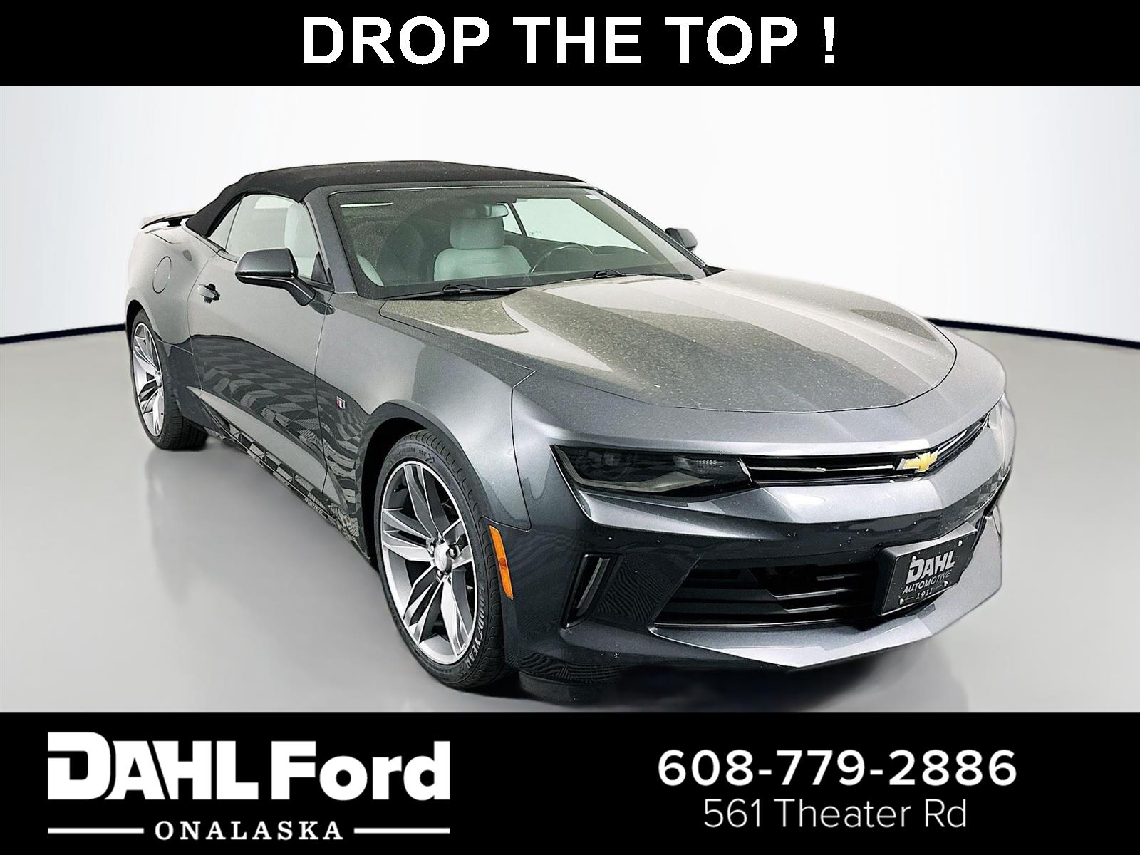 Nightfall Gray Metallic 2017 Chevrolet Camaro 1LT Convertible RWD Convertible Rear-Wheel Drive 8-Speed Automatic