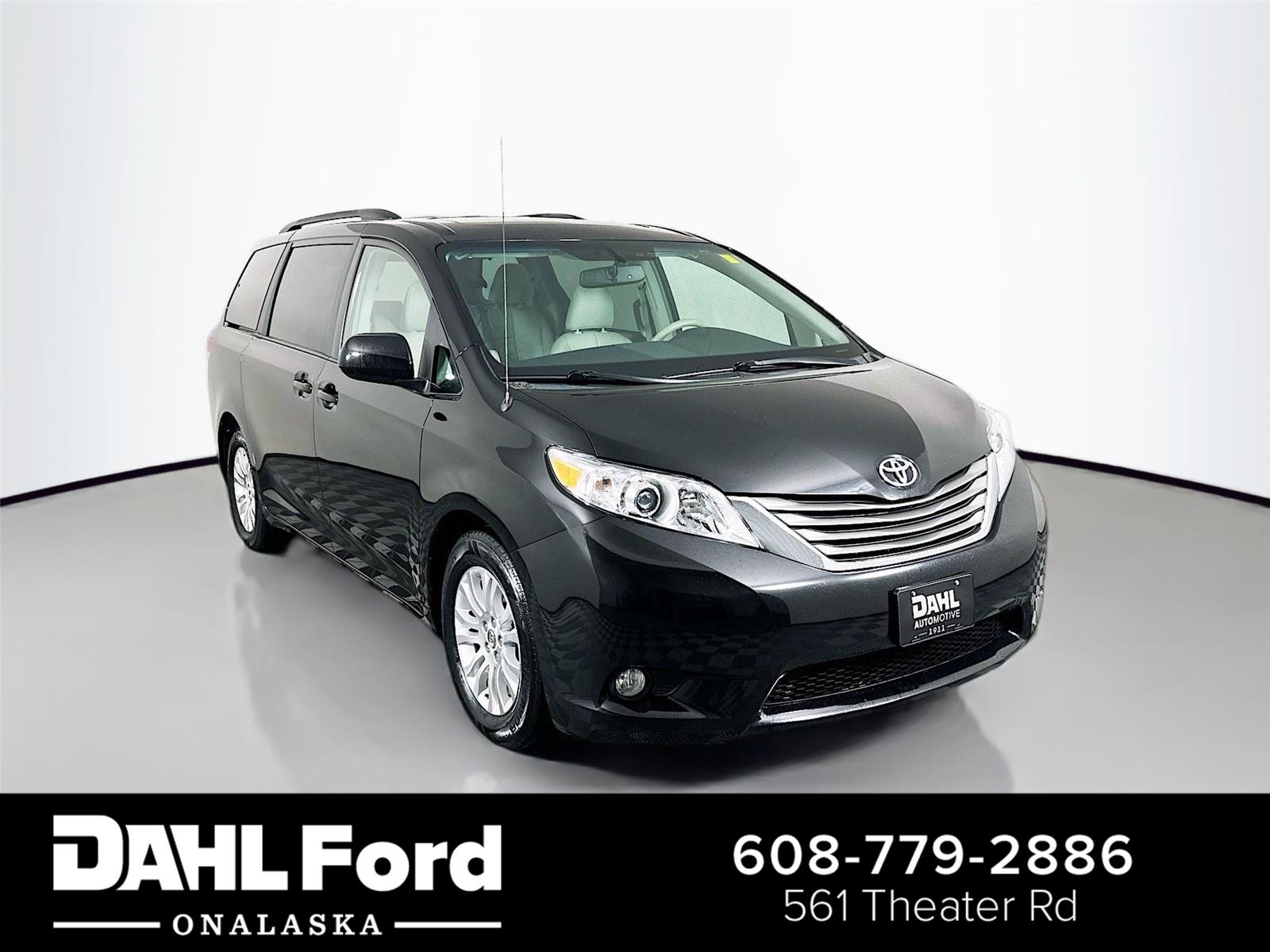 Black 2012 Toyota Sienna XLE 7-Passenger Minivan Front-Wheel Drive 6-Speed Automatic