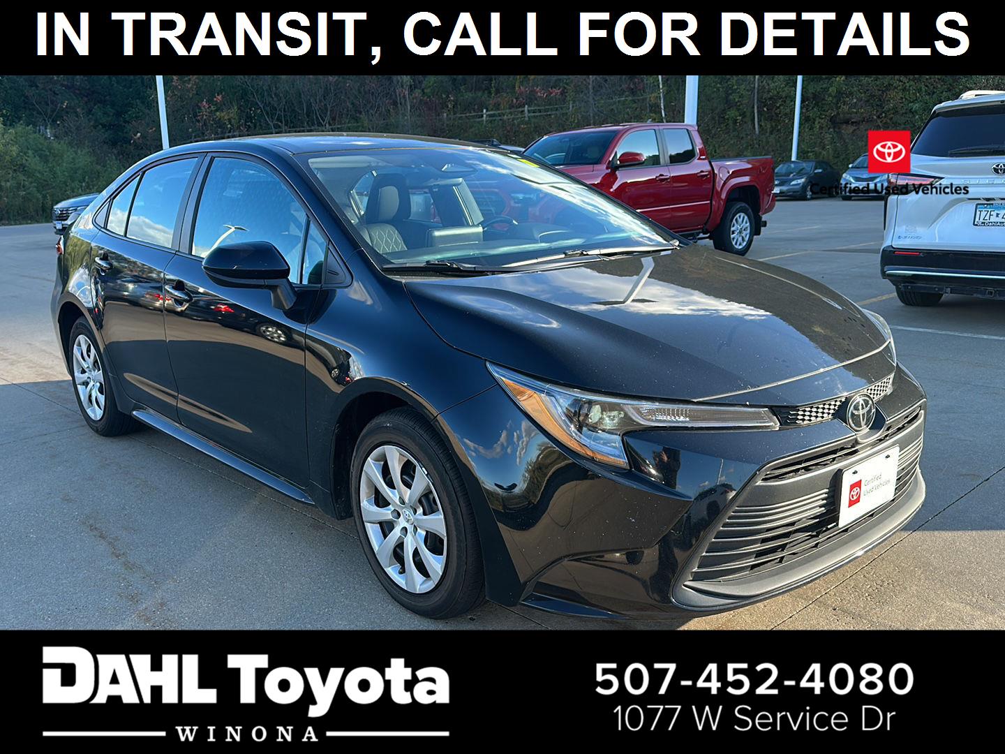 Midnight Black Metallic 2025 Toyota Corolla Sedan Front-Wheel Drive Continuously Variable Transmission