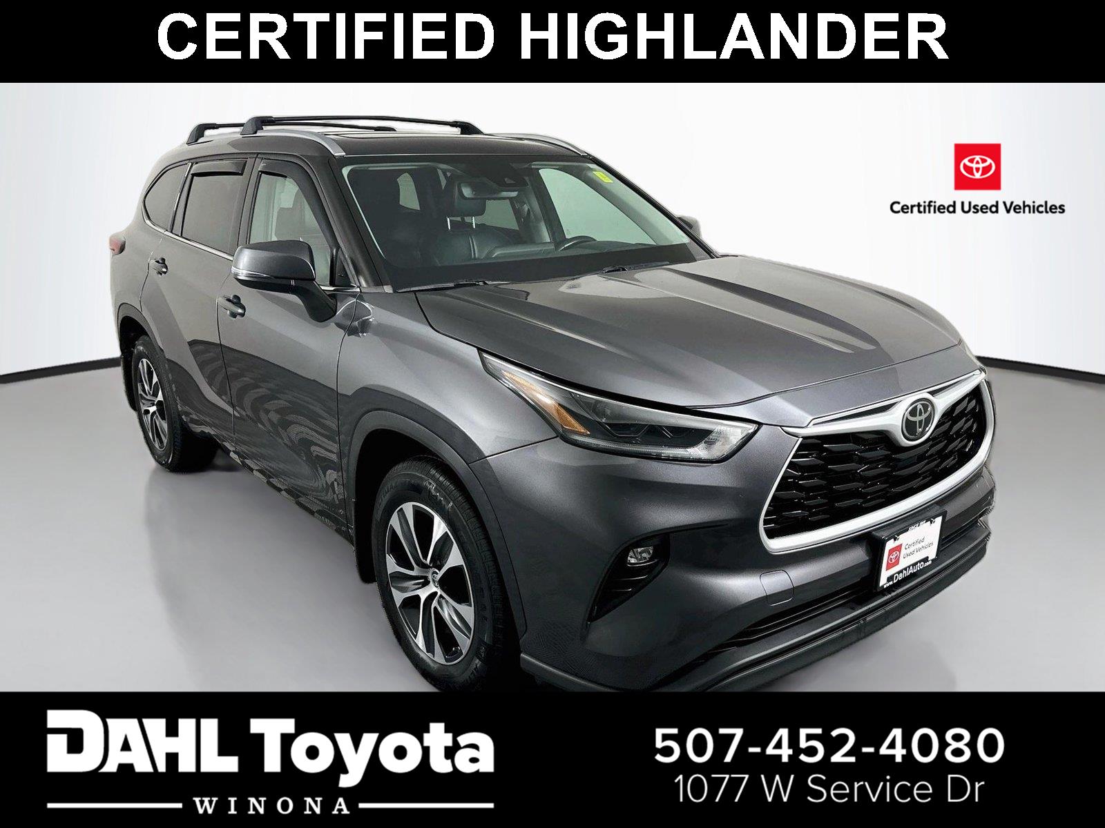 Magnetic Gray Metallic 2021 Toyota Highlander SUV / Crossover All-Wheel Drive Automatic