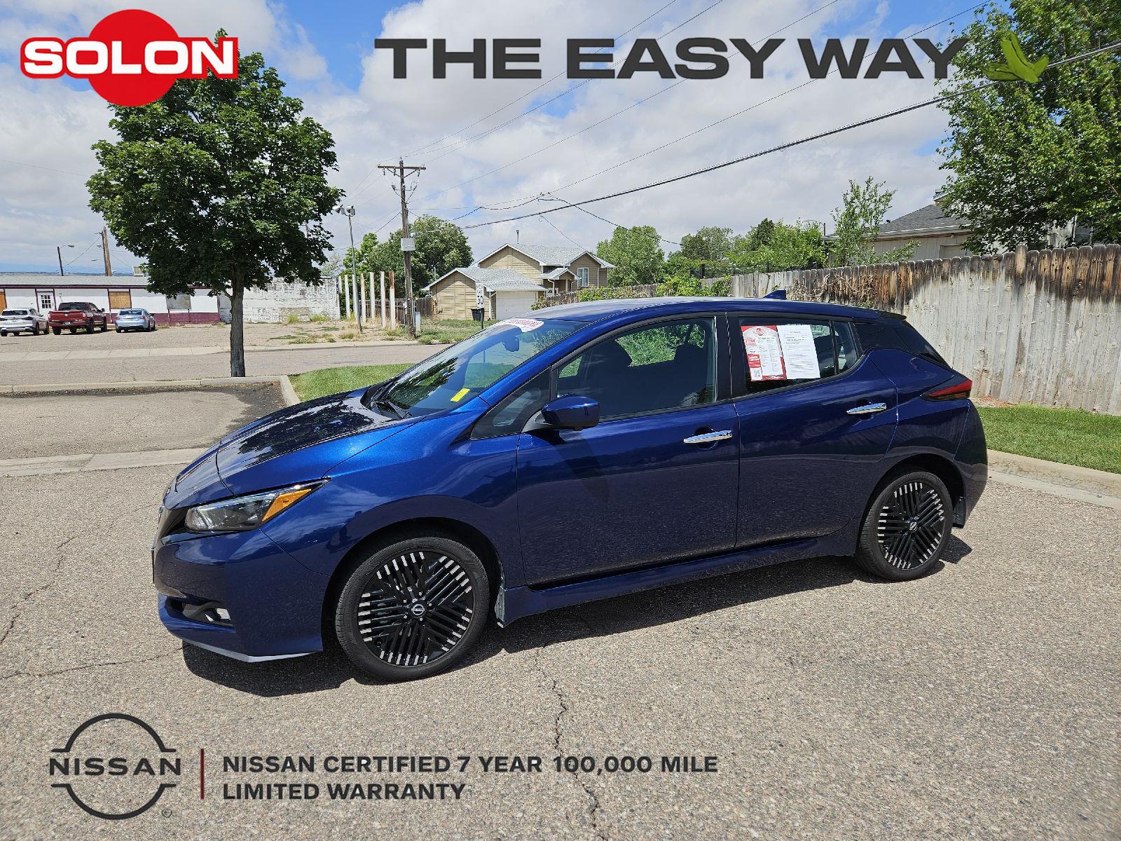 Deep Blue Pearl 2025 Nissan LEAF SV Plus FWD Hatchback Front-Wheel Drive Automatic
