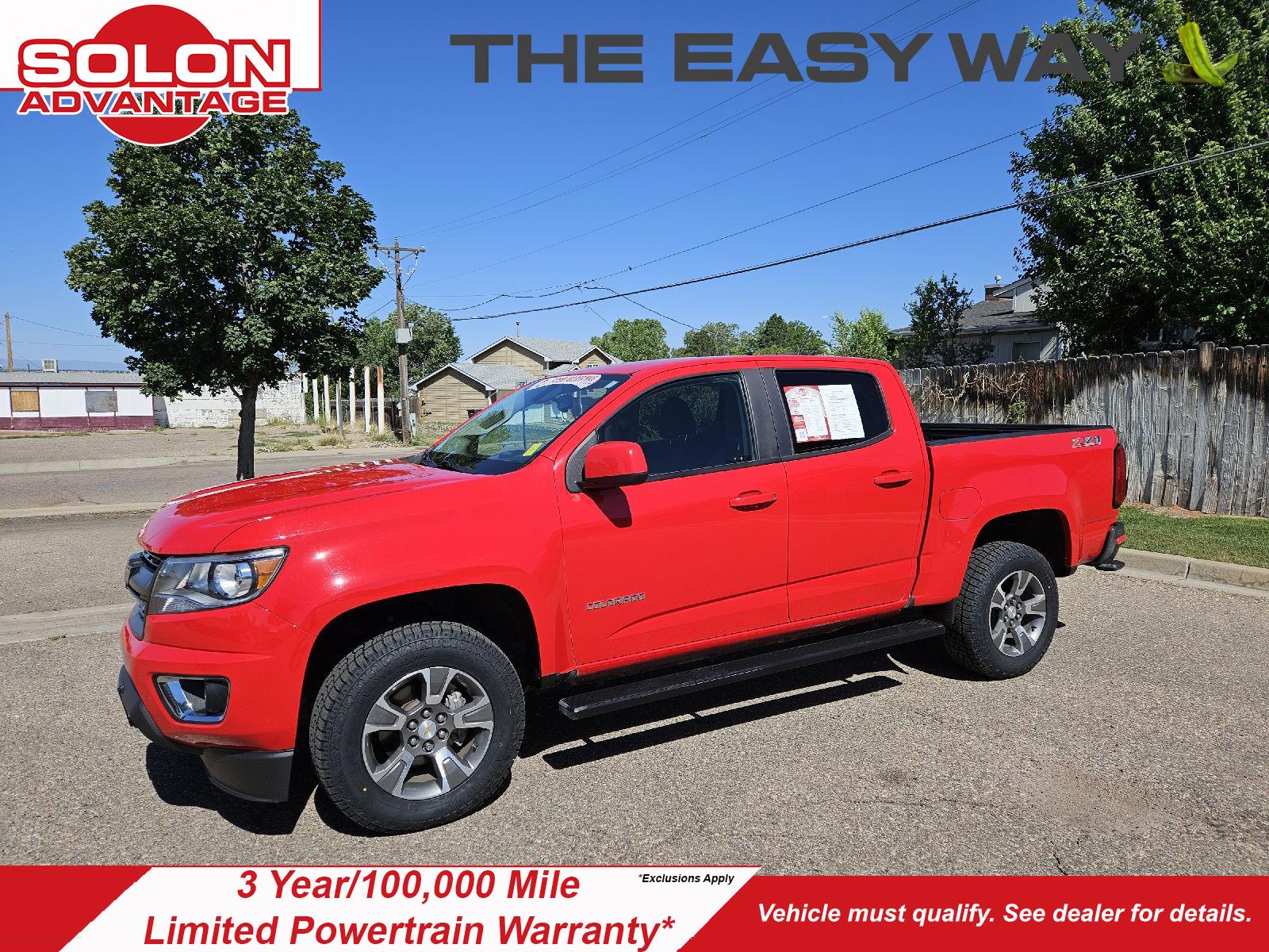 Red Hot 2019 Chevrolet Colorado Pickup Truck Four-Wheel Drive 8-Speed Automatic