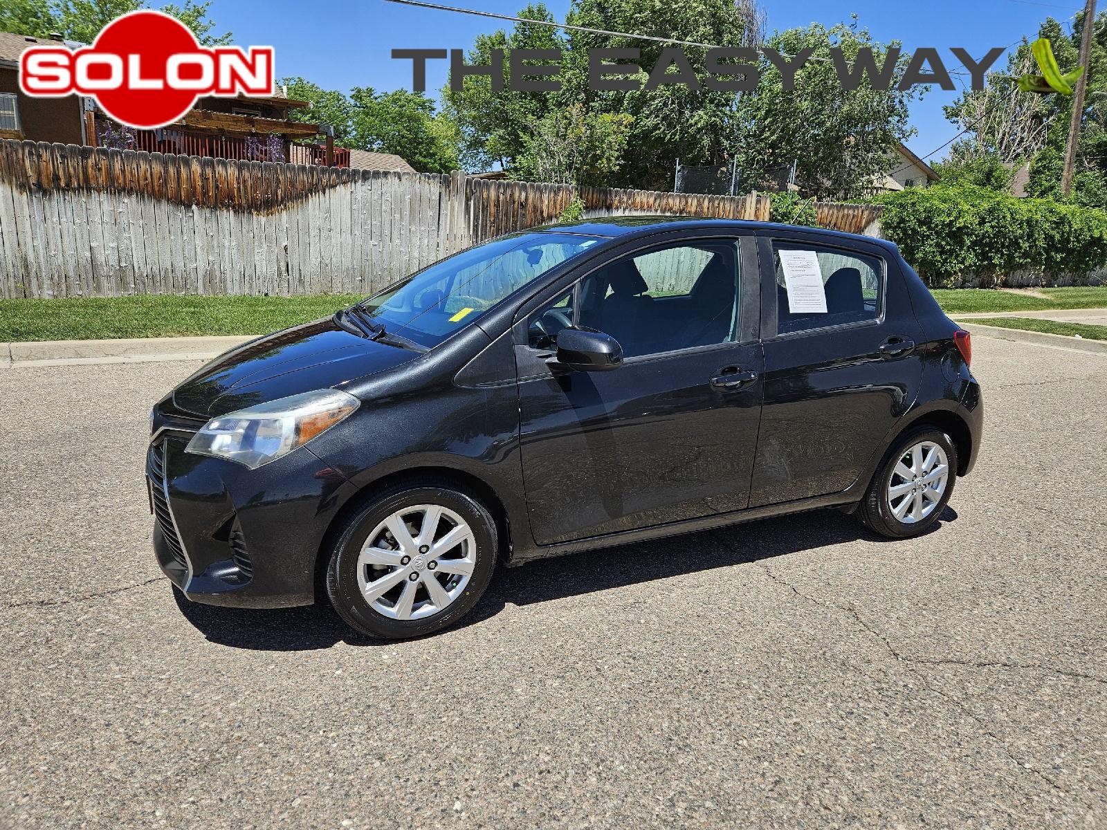 Black Sand Pearl 2015 Toyota Yaris LE 2dr Hatchback Hatchback Front-Wheel Drive 4-Speed Automatic
