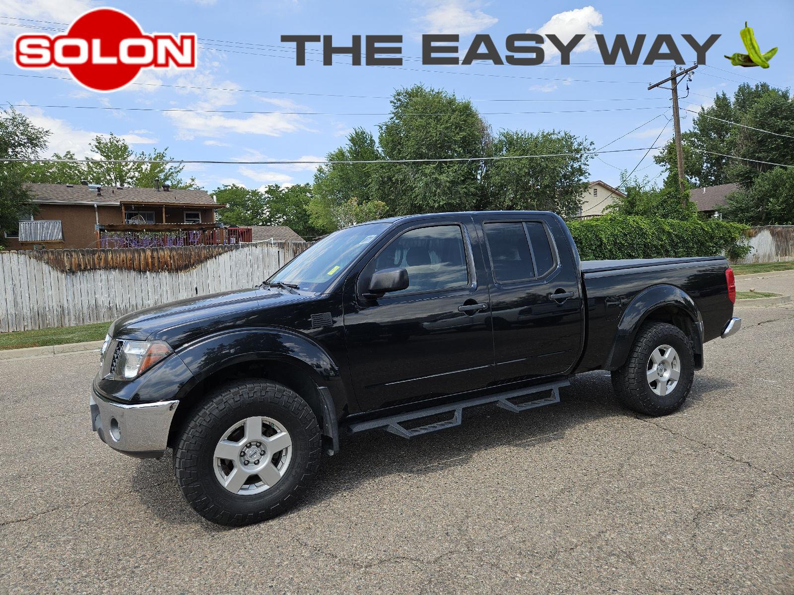 Super Black 2008 Nissan Frontier Pickup Truck Four-Wheel Drive Automatic