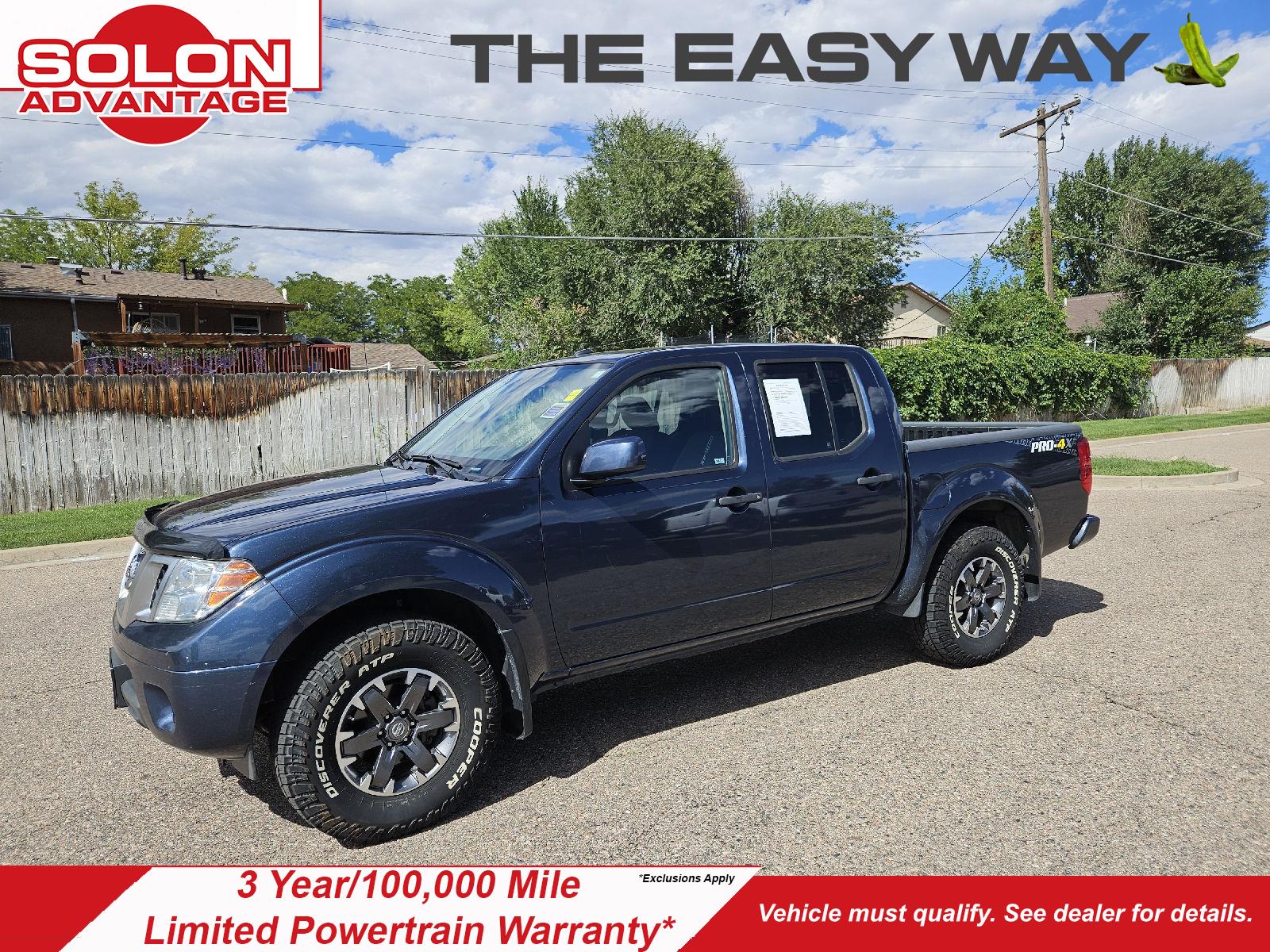 Arctic Blue Metallic 2019 Nissan Frontier Pickup Truck Four-Wheel Drive Automatic