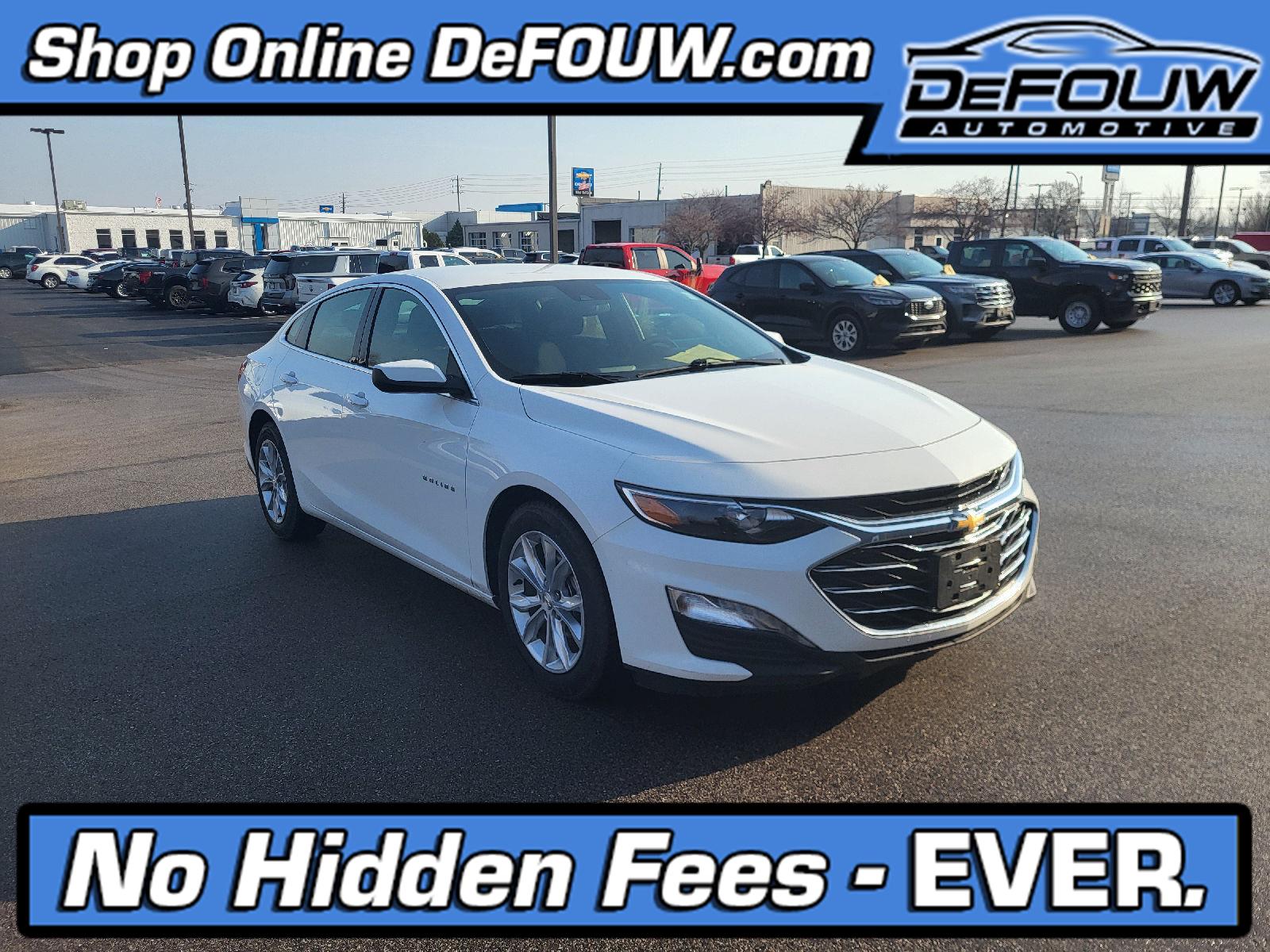 Summit White 2024 Chevrolet Malibu LT with 1LT FWD Sedan Front-Wheel Drive Continuously Variable Transmission