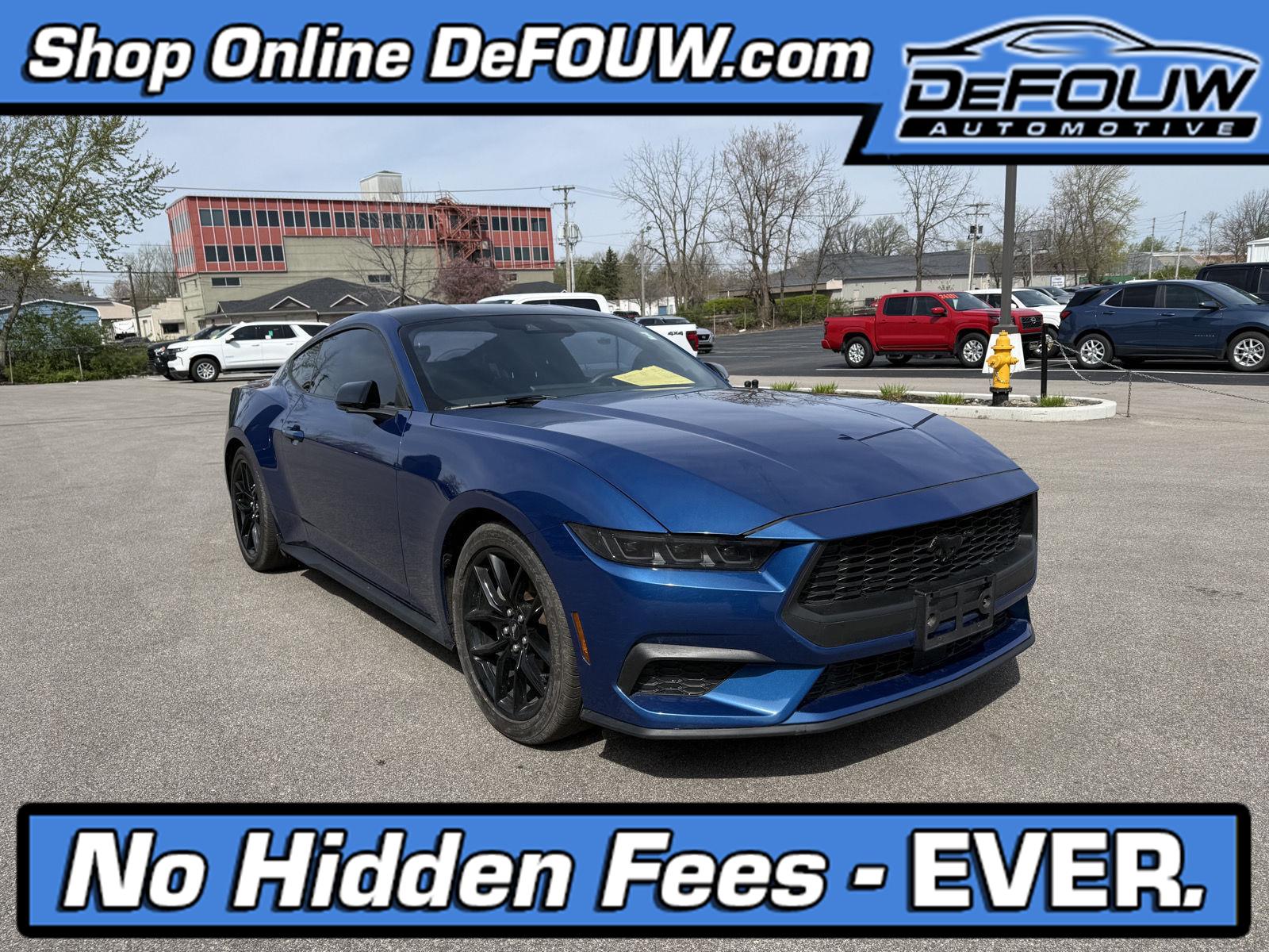 Atlas Blue 2024 Ford Mustang EcoBoost Fastback RWD Coupe Rear-Wheel Drive Automatic