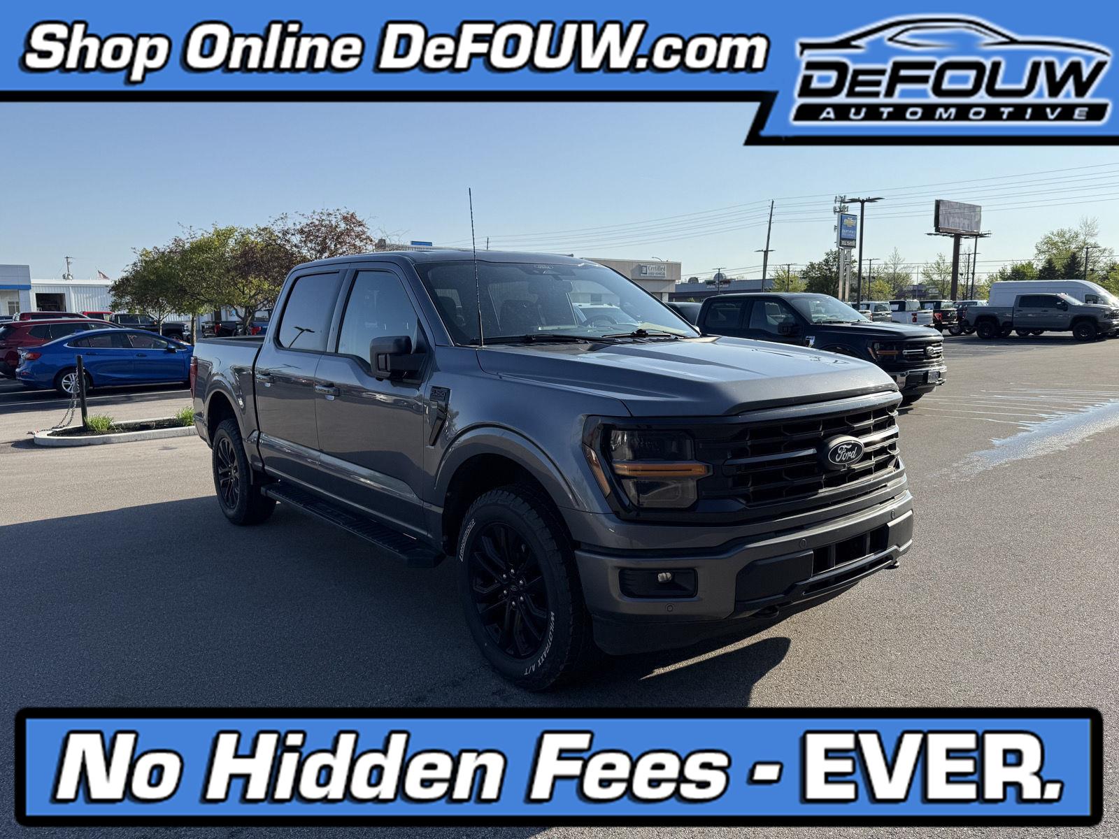 Carbonized Gray 2024 Ford F-150 XLT SuperCrew 4WD Pickup Truck Four-Wheel Drive Automatic