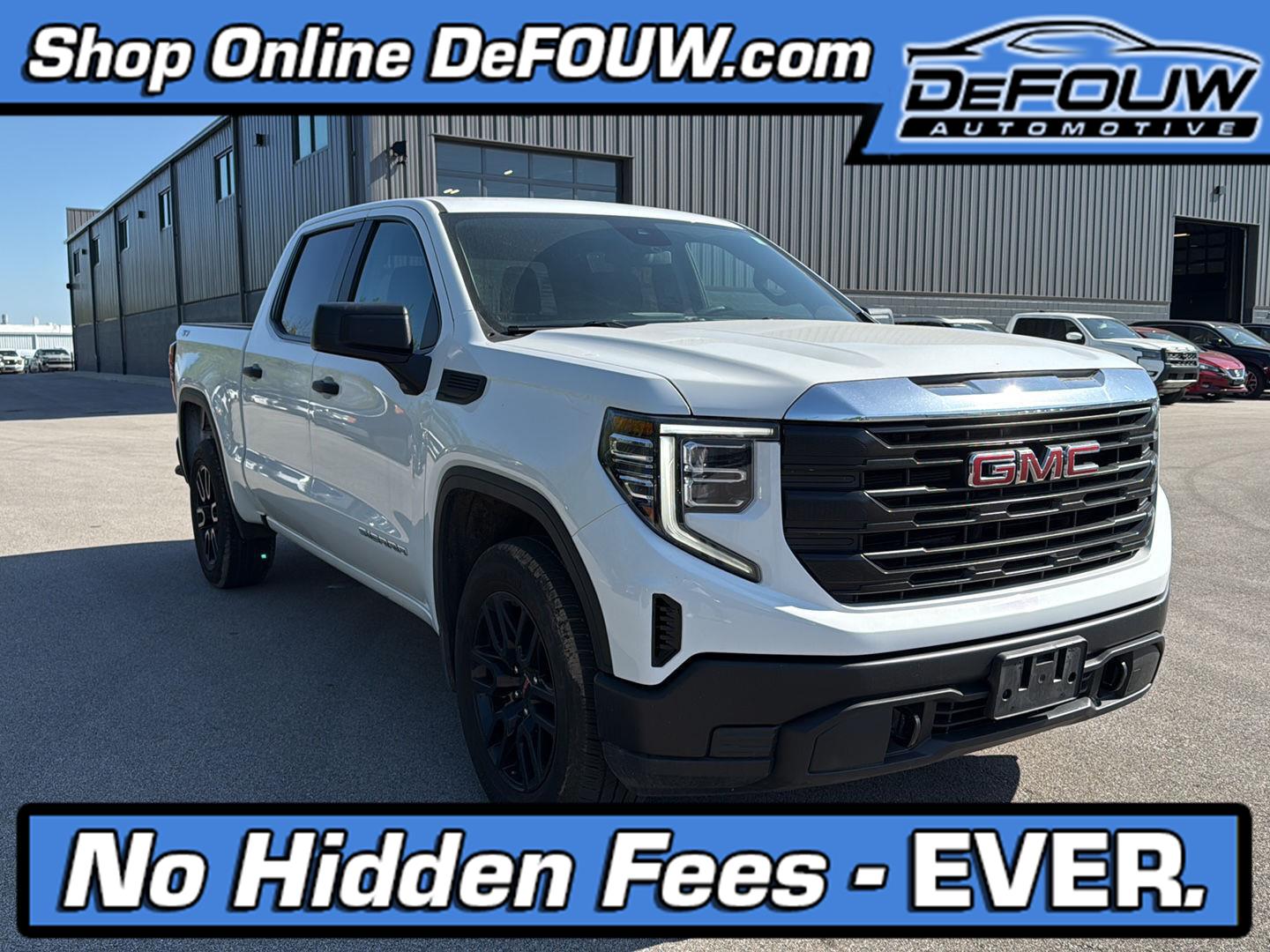 Summit White 2022 GMC Sierra 1500 Pro Crew Cab 4WD Pickup Truck Four-Wheel Drive 8-Speed Automatic
