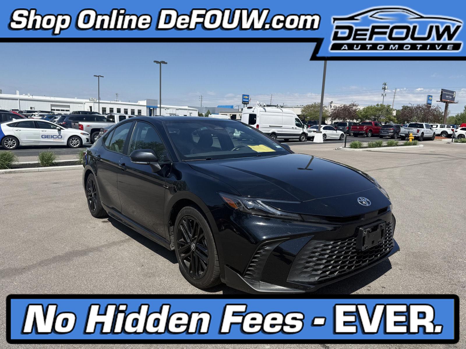 Midnight Black Metallic 2025 Toyota Camry SE FWD Sedan Front-Wheel Drive Continuously Variable Transmission