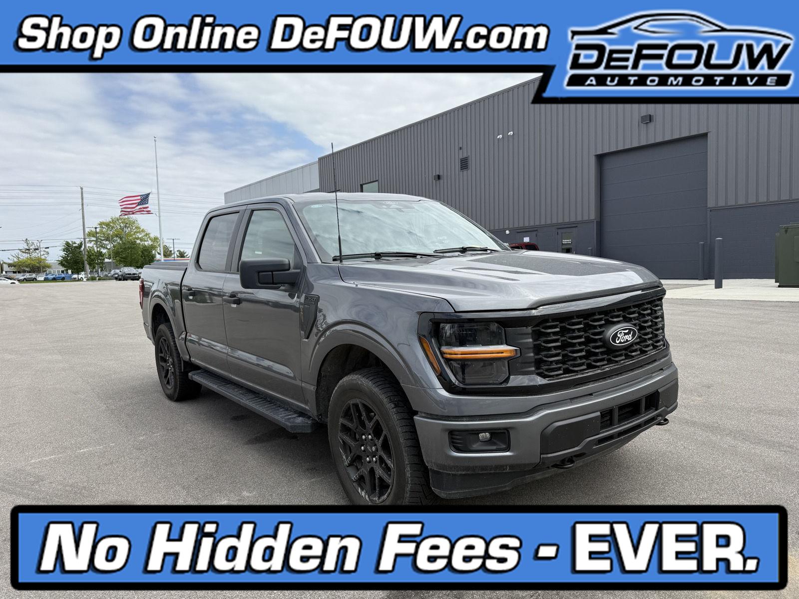 Carbonized Gray 2024 Ford F-150 STX SuperCrew 4WD Pickup Truck Four-Wheel Drive Automatic