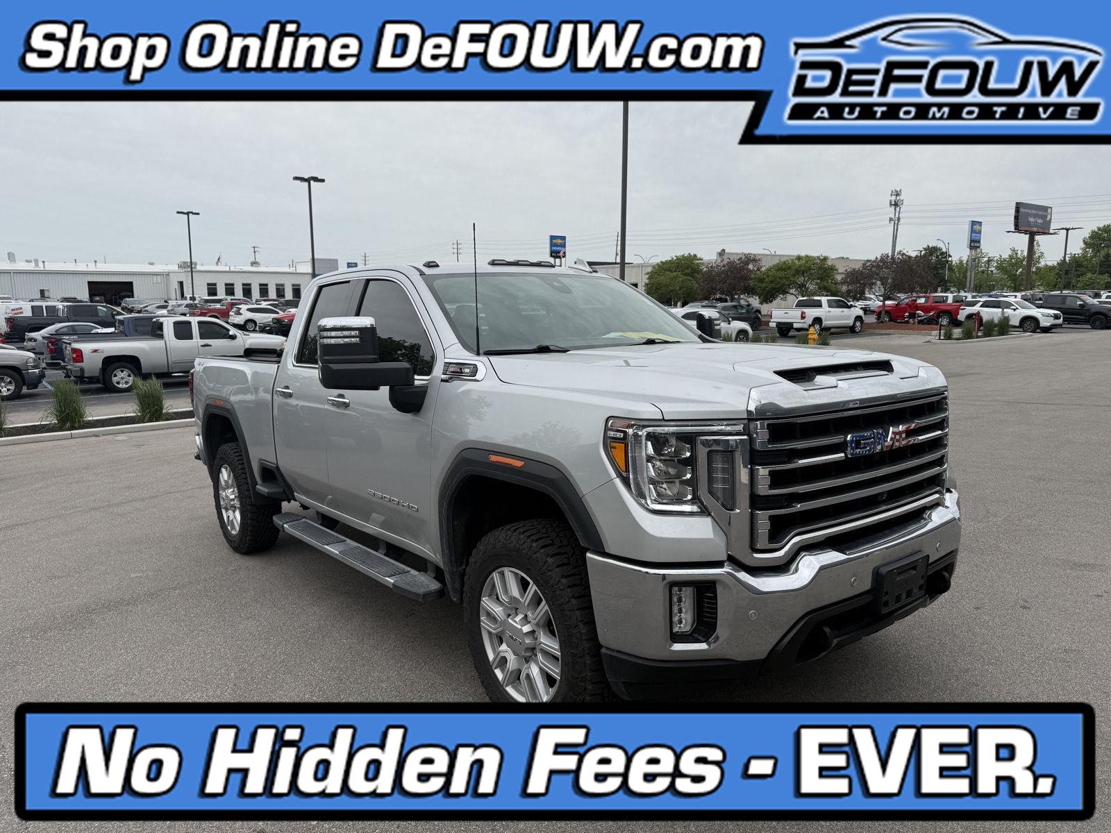 Quicksilver Metallic 2021 GMC Sierra 2500HD SLT Double Cab 4WD Pickup Truck Four-Wheel Drive 6-Speed Automatic