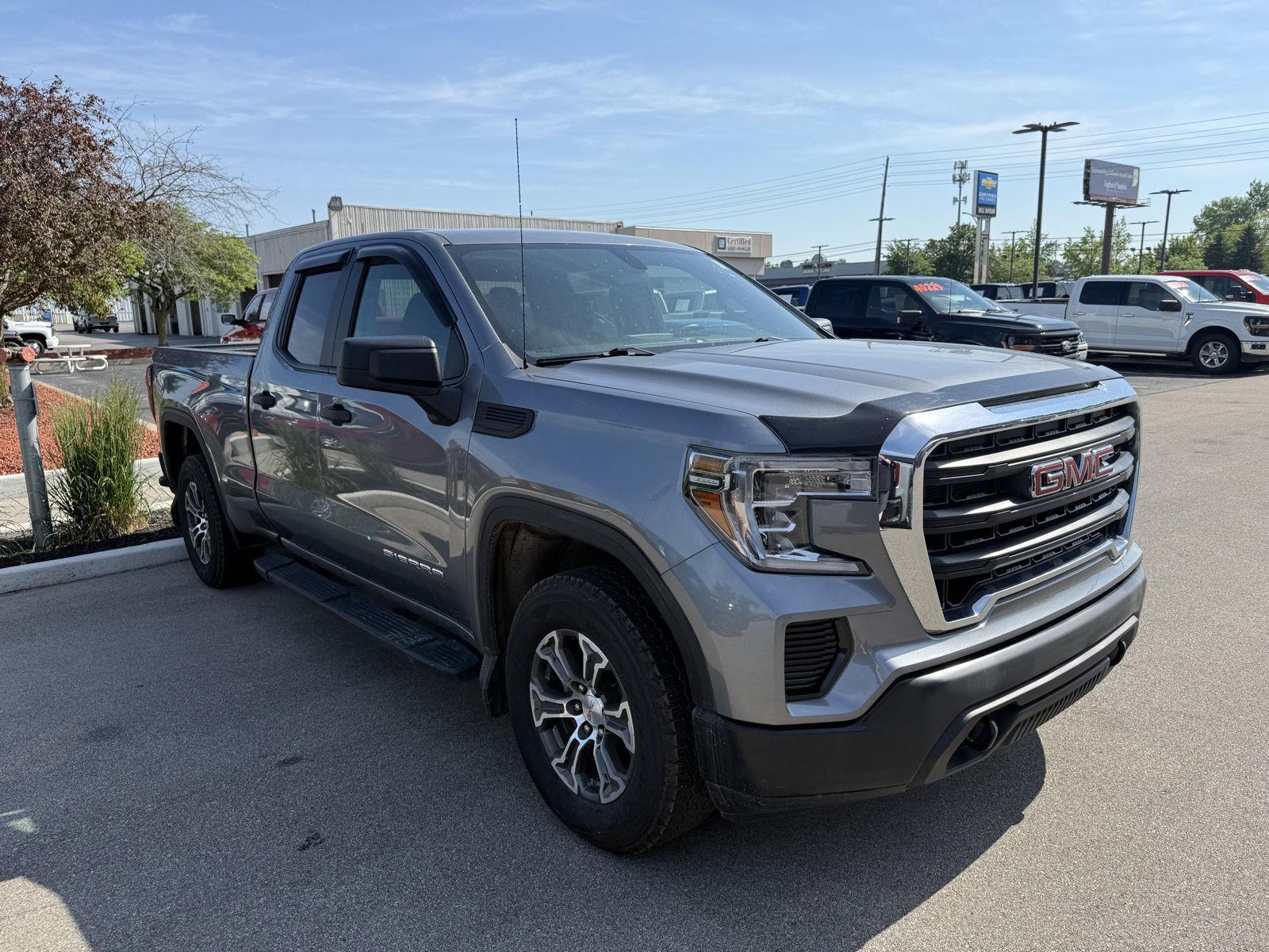 Gray (Satin Steel Metallic) 2021 GMC Sierra 1500 Double Cab 4WD Pickup Truck Four-Wheel Drive 6-Speed Automatic