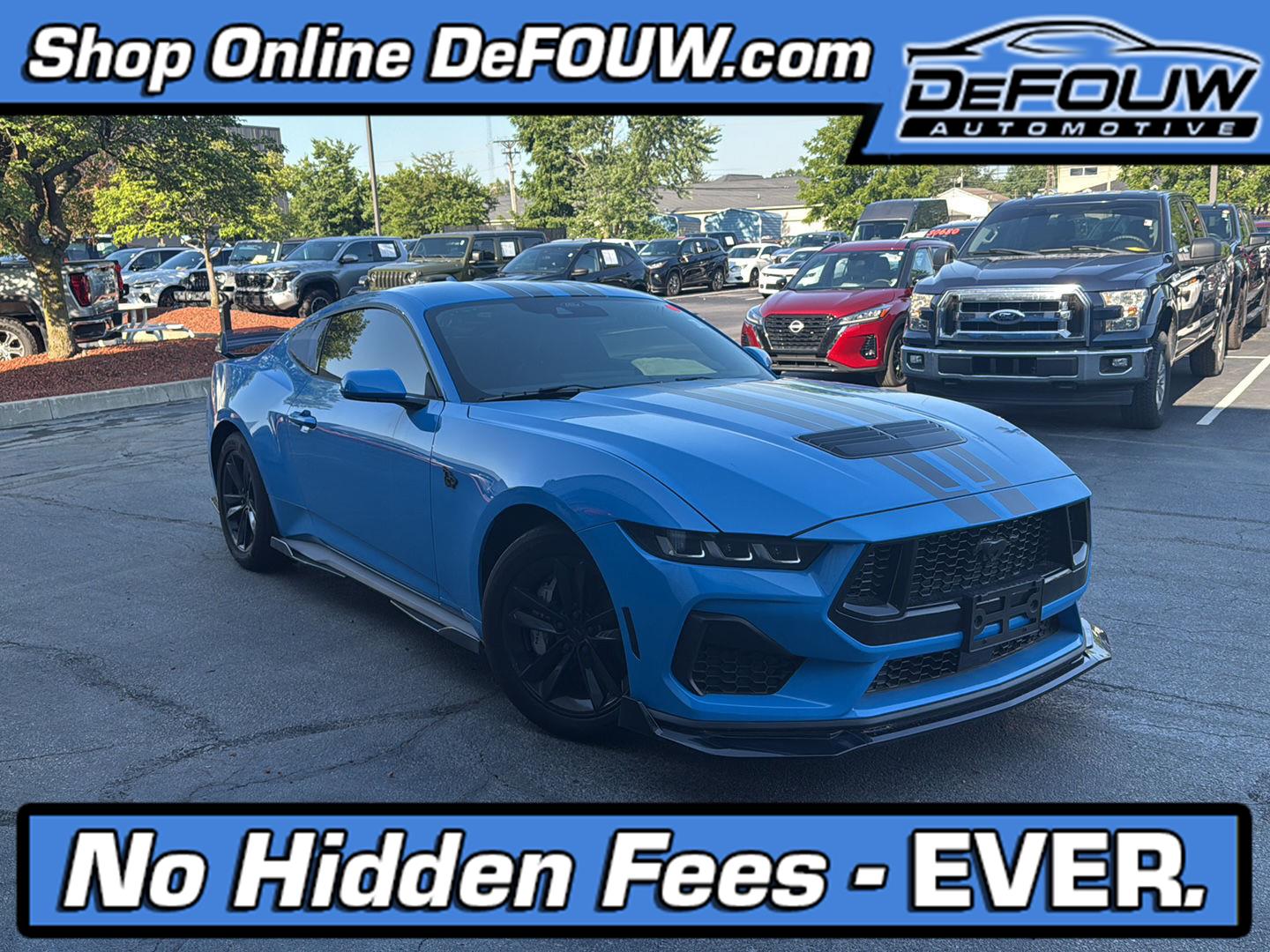 Grabber Blue 2025 Ford Mustang Coupe Rear-Wheel Drive 6-Speed Manual