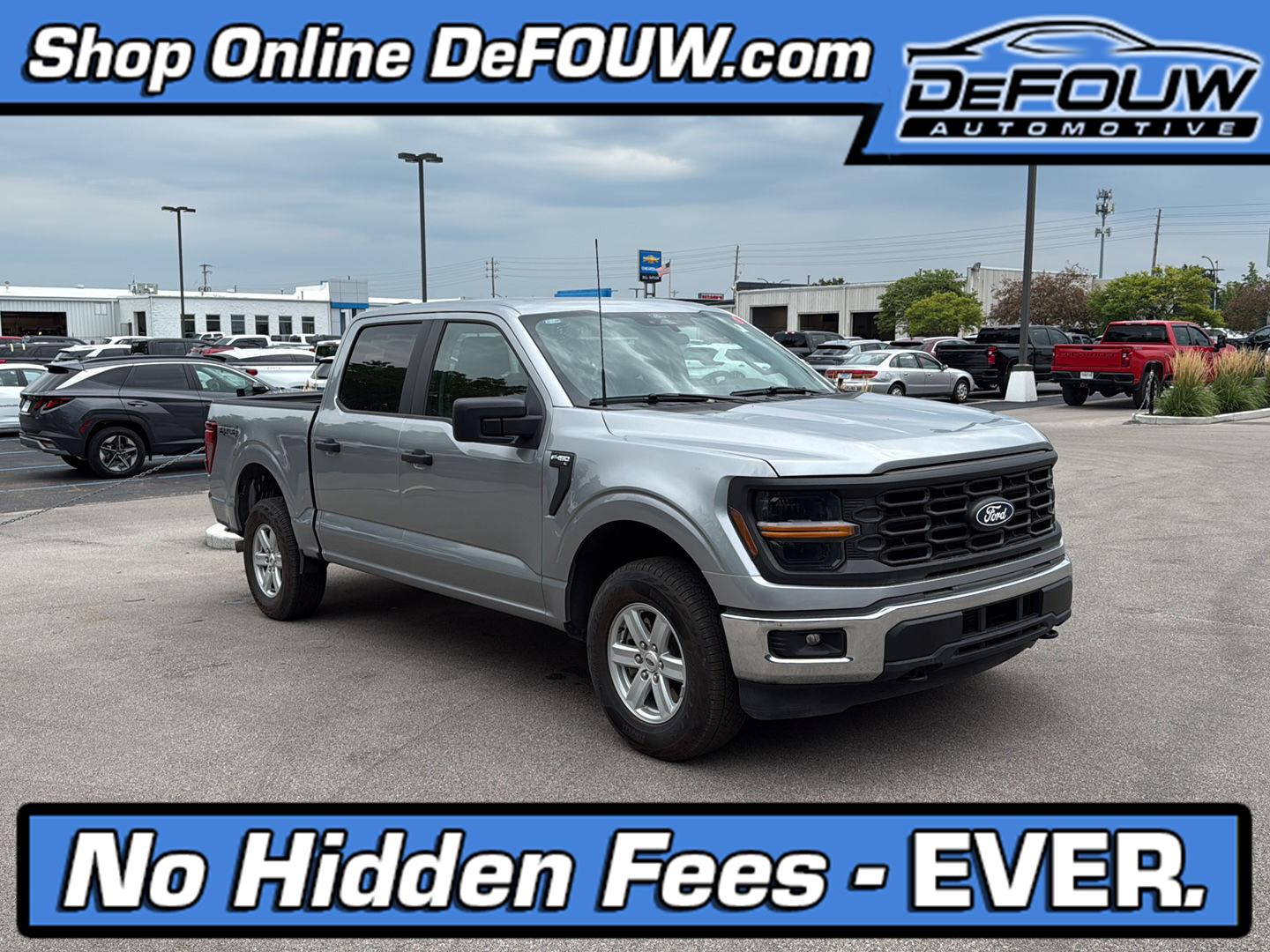 Iconic Silver 2024 Ford F-150 Pickup Truck Four-Wheel Drive Automatic