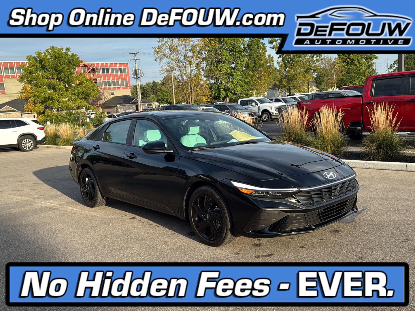 Abyss Black 2026 Hyundai Elantra Sedan Front-Wheel Drive Continuously Variable Transmission