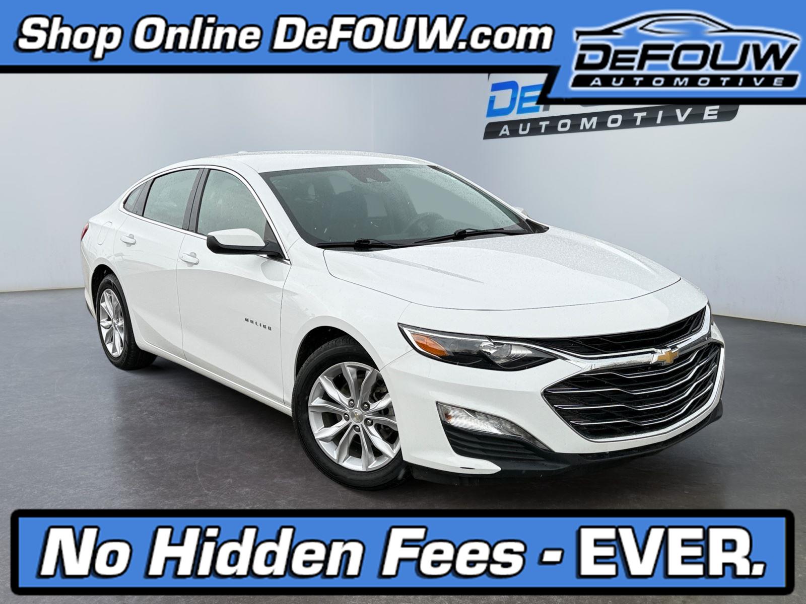 Summit White 2023 Chevrolet Malibu LT with 1LT FWD Sedan Front-Wheel Drive Continuously Variable Transmission