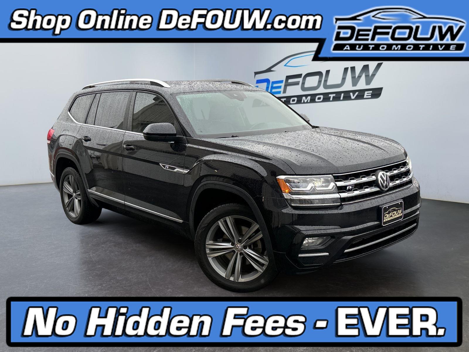 Deep Black Pearl 2019 Volkswagen Atlas SE 4Motion with Technology R-Line SUV / Crossover All-Wheel Drive Automatic