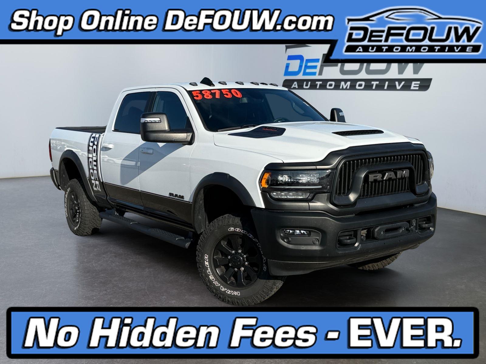 Bright White Clearcoat 2023 RAM 2500 Power Wagon Crew Cab 4WD Pickup Truck Four-Wheel Drive 8-Speed Automatic