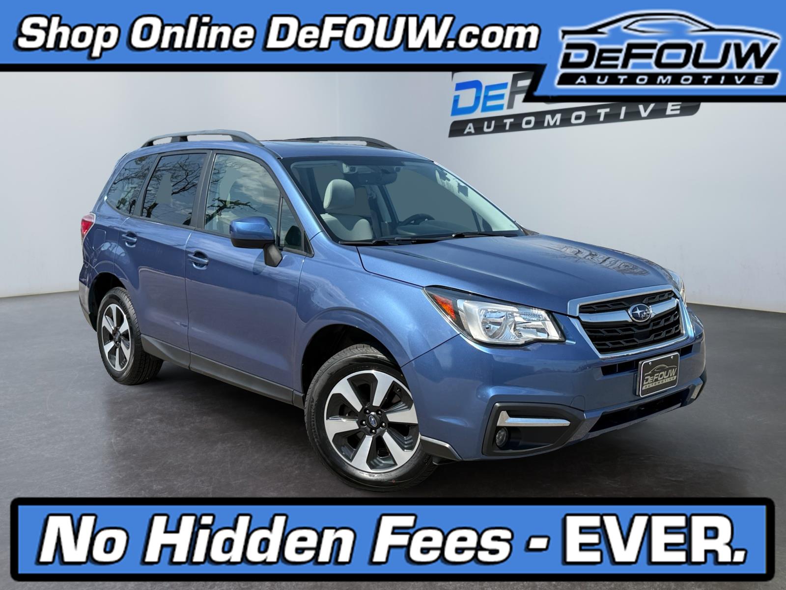 Quartz Blue Pearl 2018 Subaru Forester 2.5i Premium SUV / Crossover All-Wheel Drive Continuously Variable Transmission