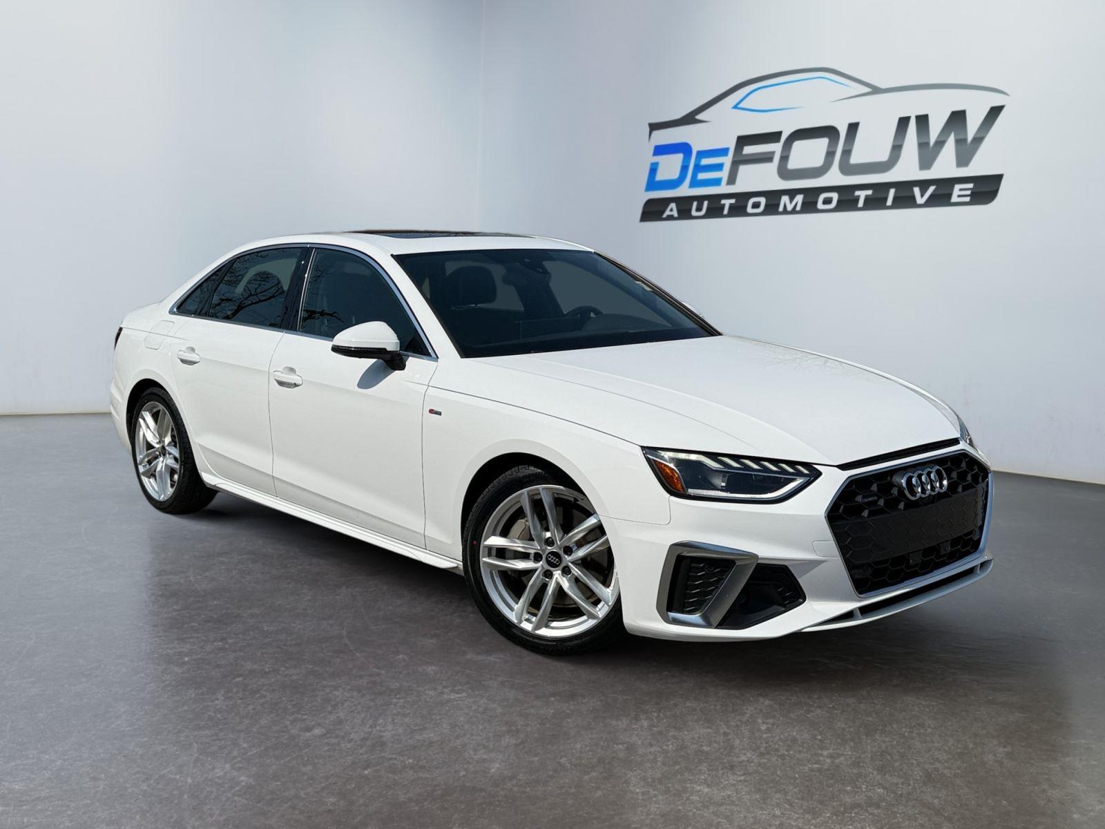 Glacier White Metallic 2022 Audi A4 quattro Premium Plus S Line 45 TFSI AWD Sedan All-Wheel Drive Automatic