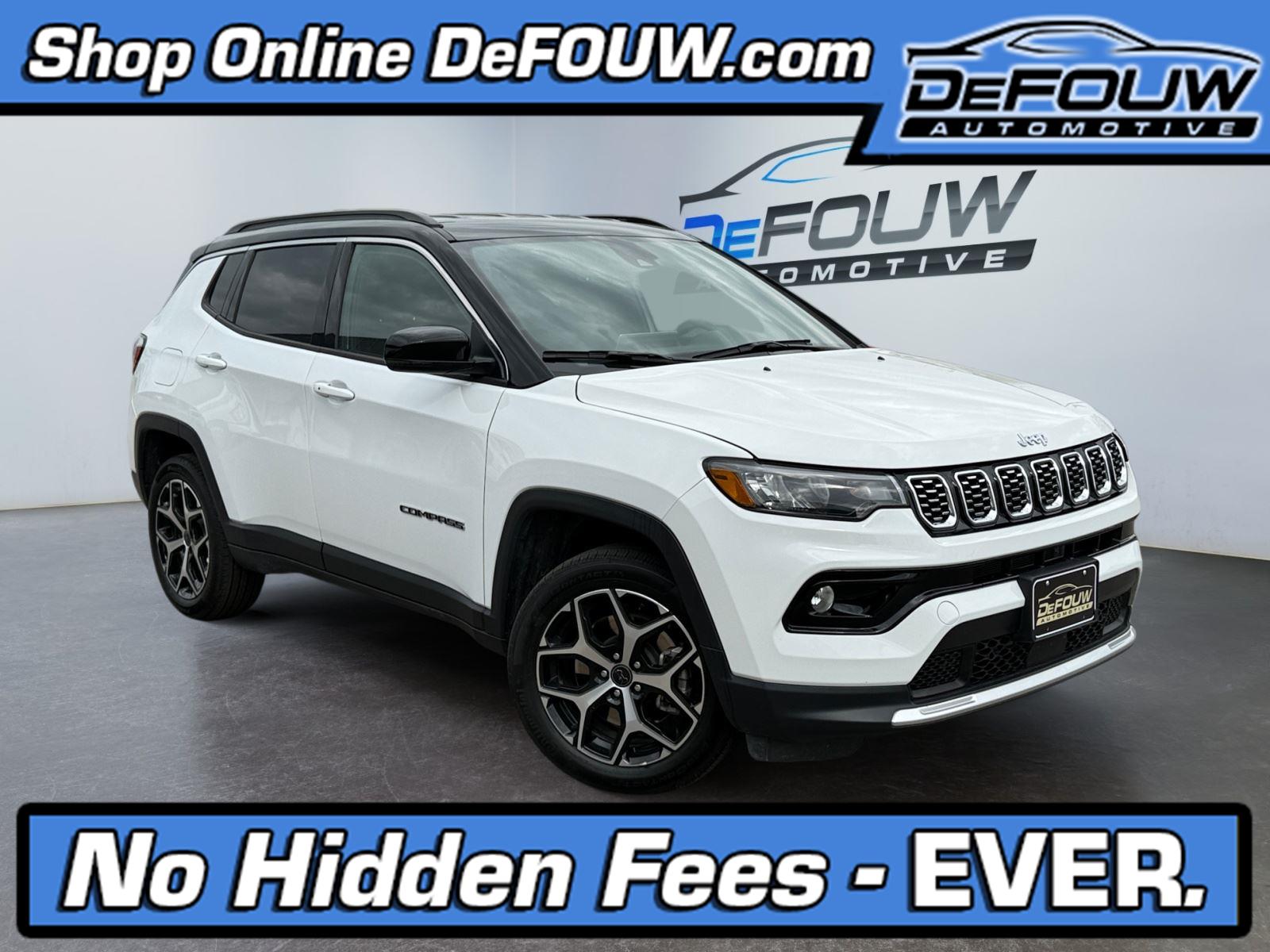 Bright White Clearcoat 2025 Jeep Compass Limited 4WD SUV / Crossover Four-Wheel Drive 8-Speed Automatic
