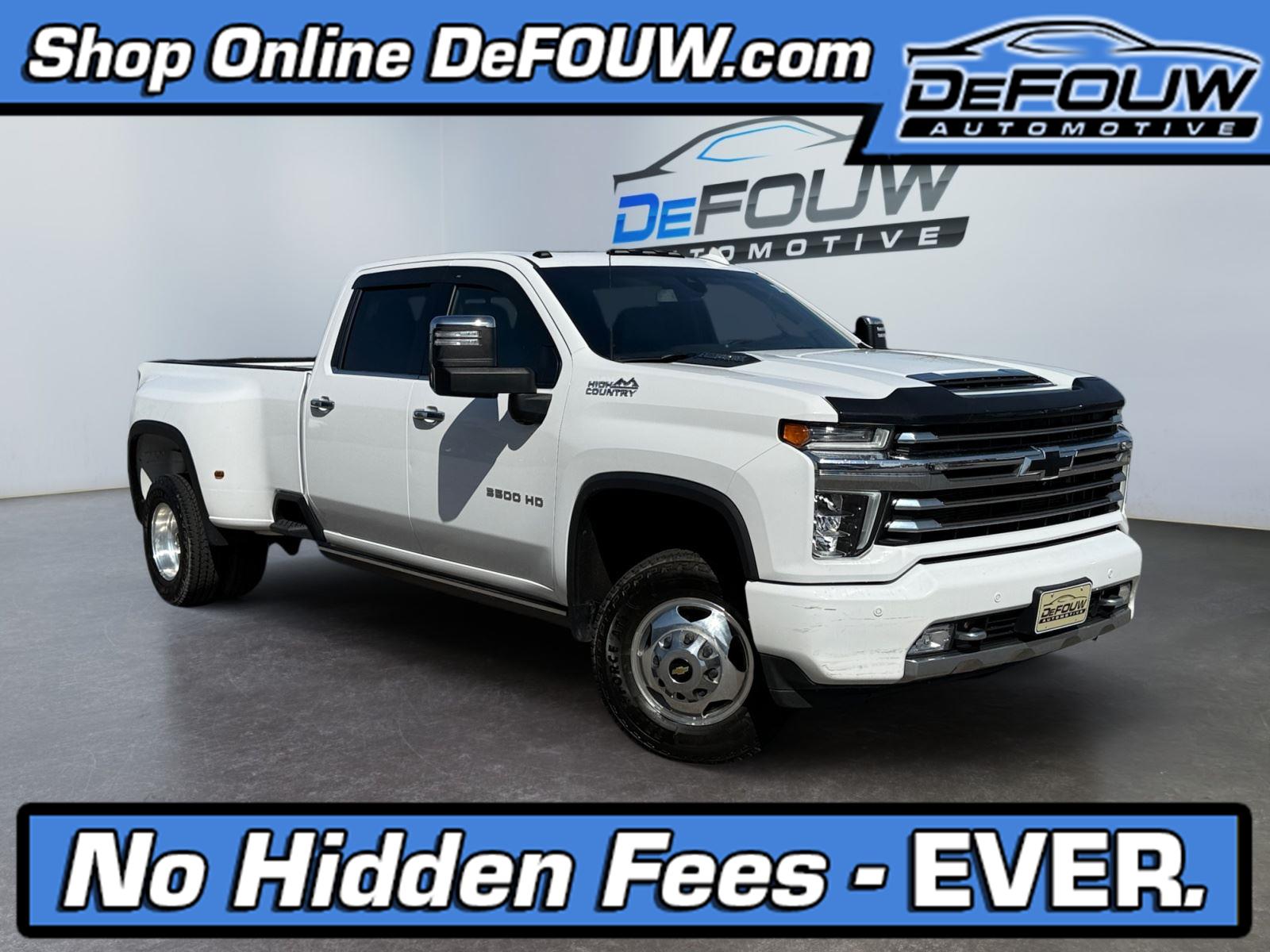 Summit White 2022 Chevrolet Silverado 3500HD High Country Crew Cab 4WD Pickup Truck Four-Wheel Drive 6-Speed Automatic