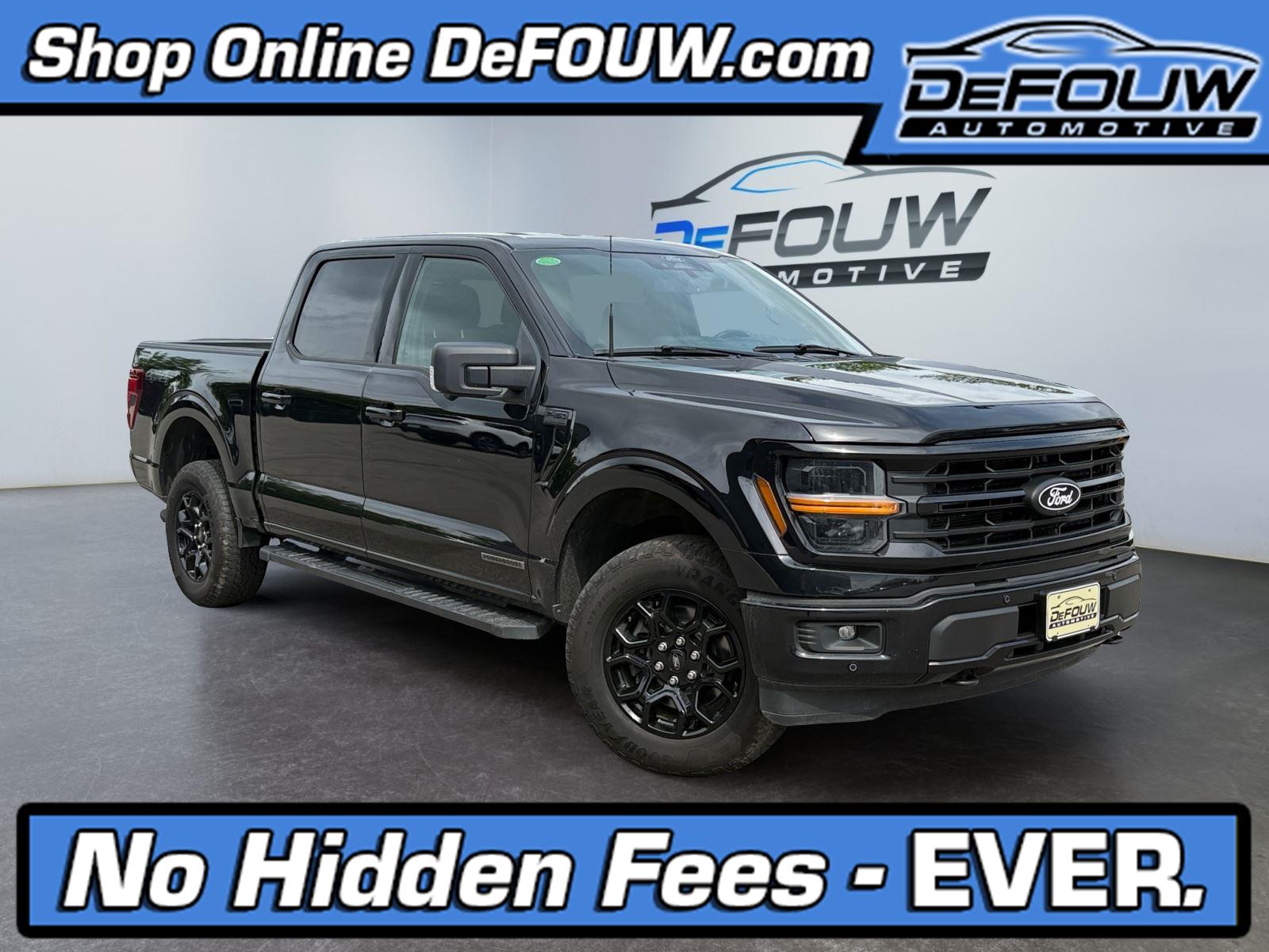 Agate Black 2024 Ford F-150 XLT SuperCrew 4WD Pickup Truck Four-Wheel Drive Automatic
