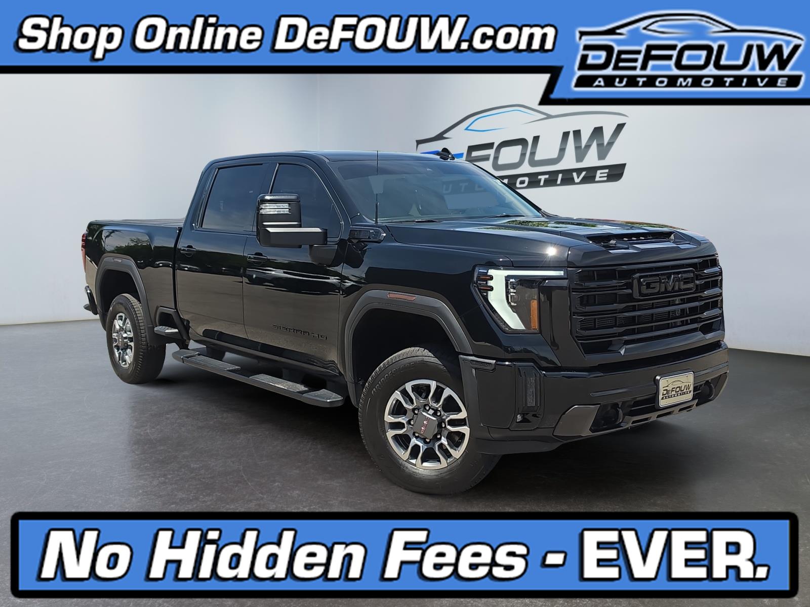 Onyx Black 2024 GMC Sierra 2500HD SLT Crew Cab 4WD Pickup Truck Four-Wheel Drive Automatic