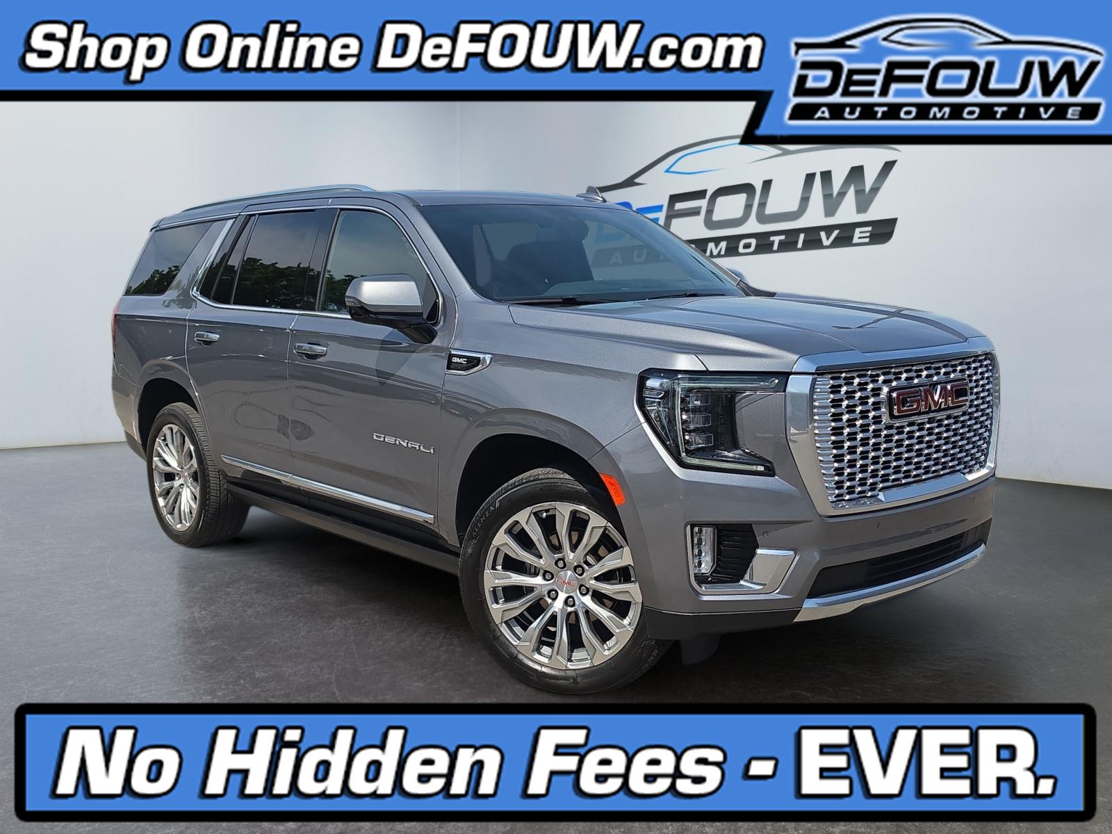 Gray (Satin Steel Metallic) 2022 GMC Yukon Denali 4WD SUV / Crossover Four-Wheel Drive Automatic