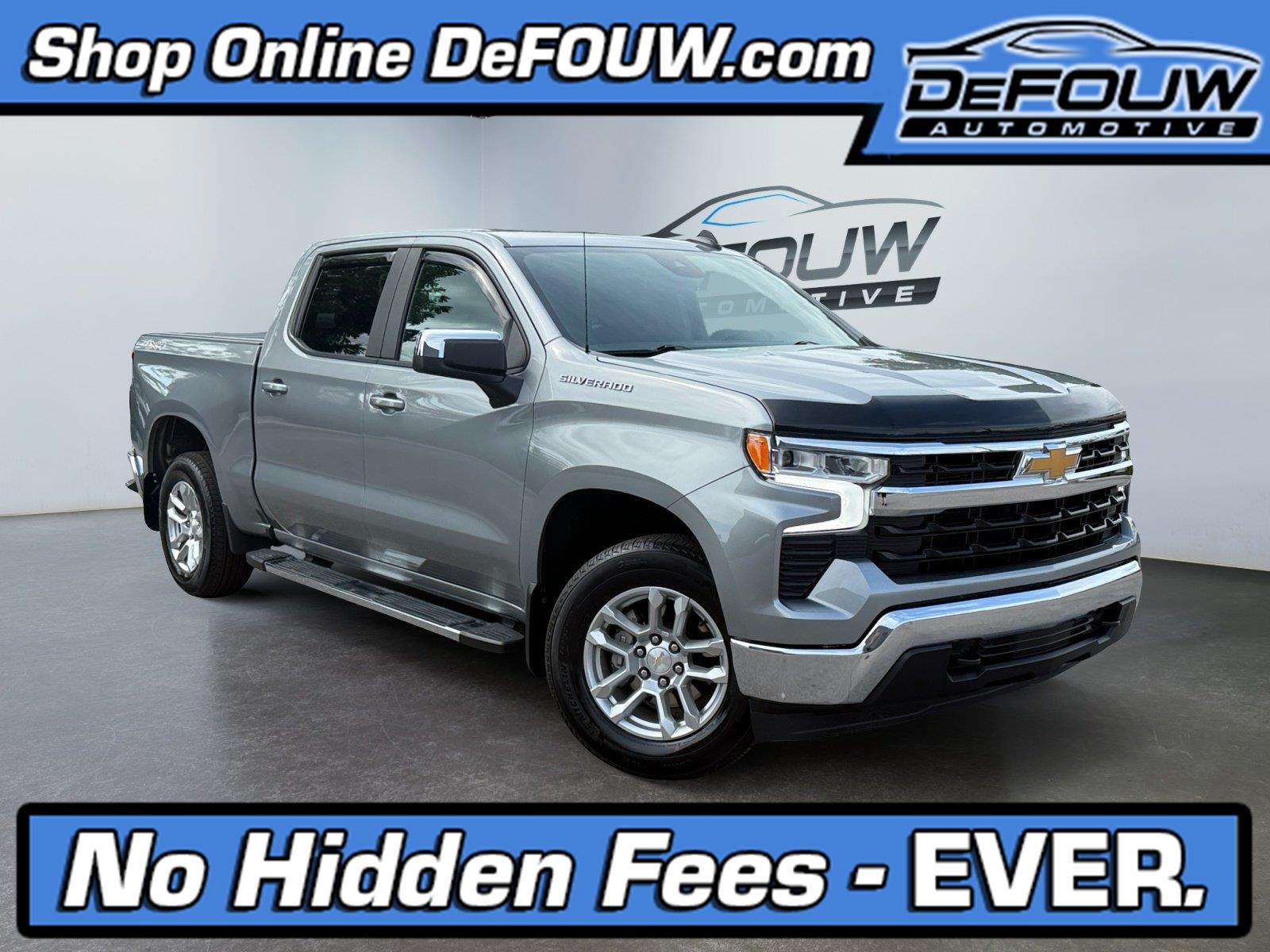 Sterling Gray Metallic 2024 Chevrolet Silverado 1500 Pickup Truck Four-Wheel Drive Automatic