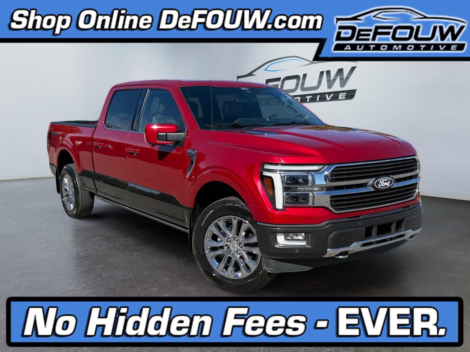 Rapid Red Metallic Tinted Clearcoat 2024 Ford F-150 Pickup Truck Four-Wheel Drive Automatic
