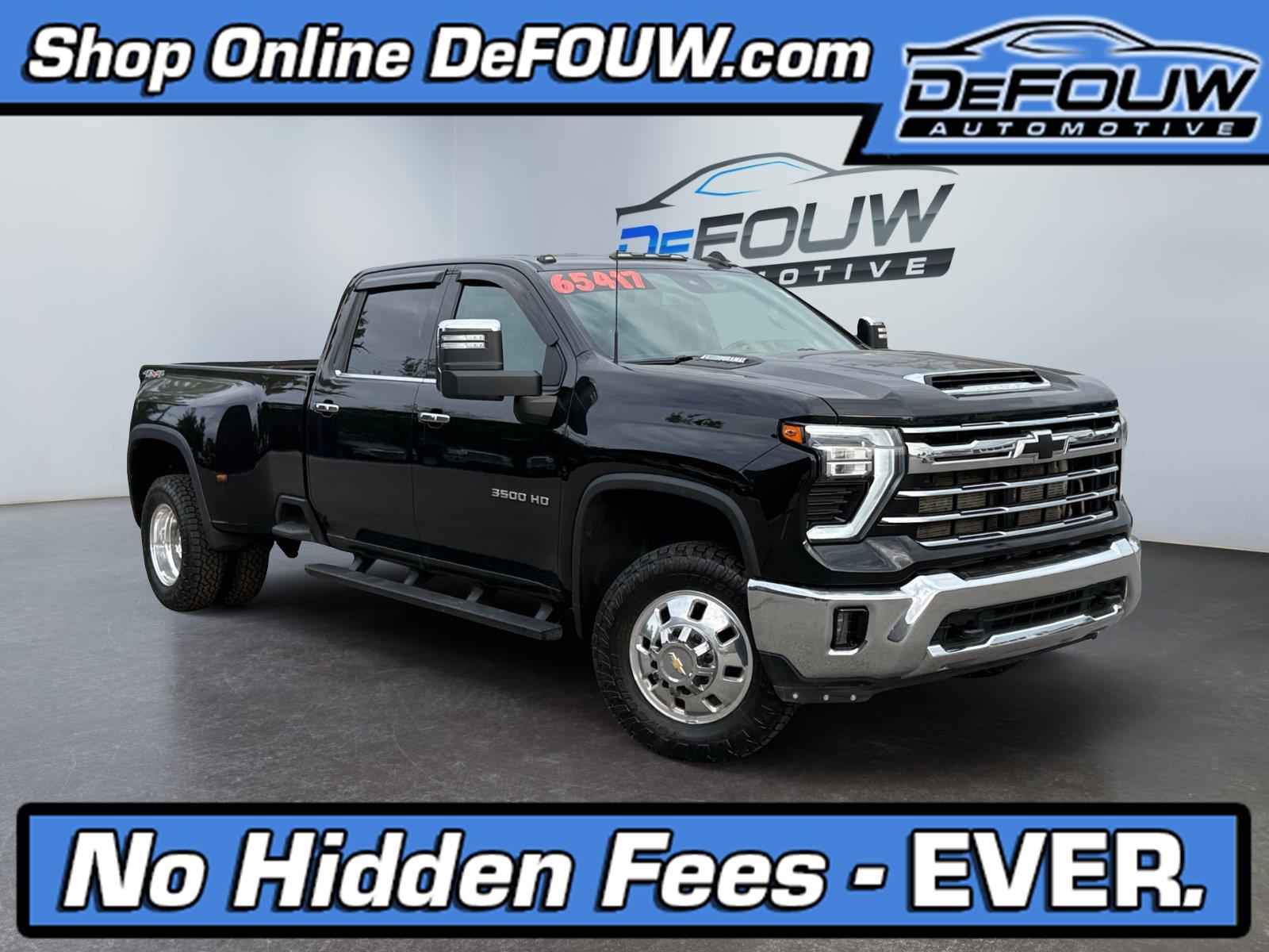 Black 2025 Chevrolet Silverado 3500HD Pickup Truck Four-Wheel Drive Automatic