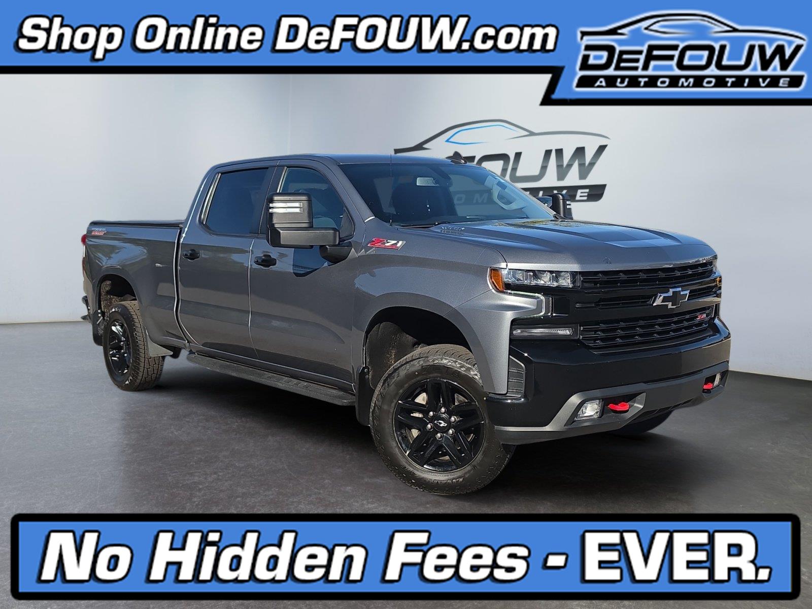 Gray (Satin Steel Metallic) 2022 Chevrolet Silverado 1500 Pickup Truck Four-Wheel Drive Automatic