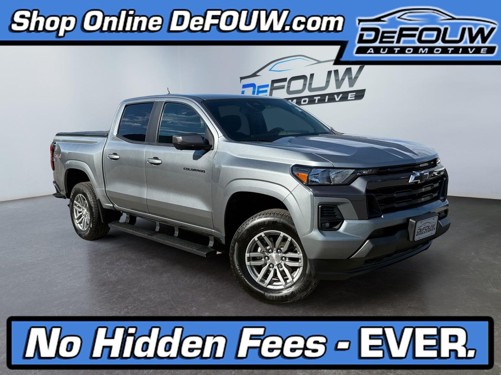 Gray (Sterling Grey Metallic) 2024 Chevrolet Colorado Pickup Truck Four-Wheel Drive 8-Speed Automatic