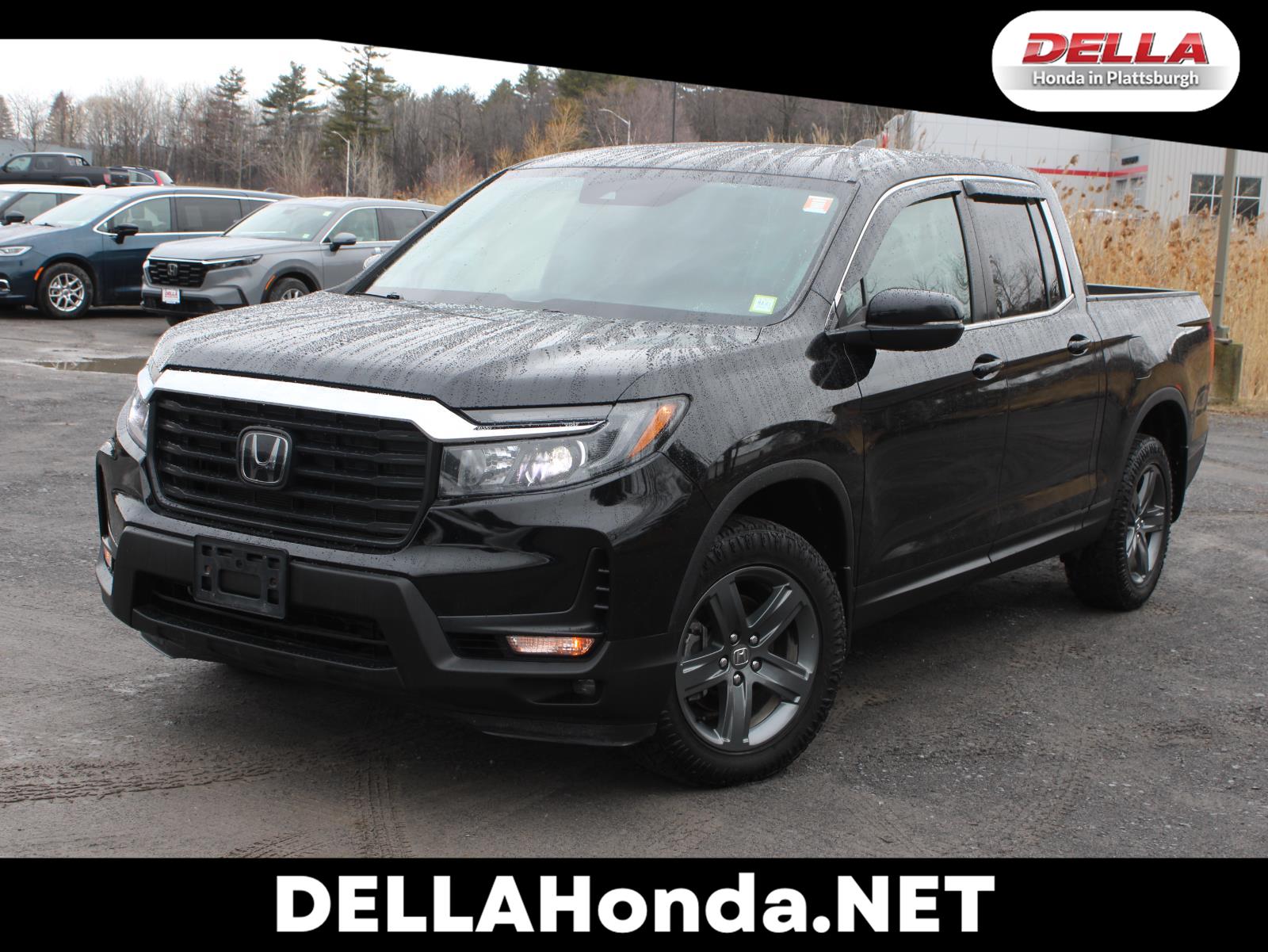 Crystal Black Pearl 2023 Honda Ridgeline RTL AWD Pickup Truck All-Wheel Drive Automatic