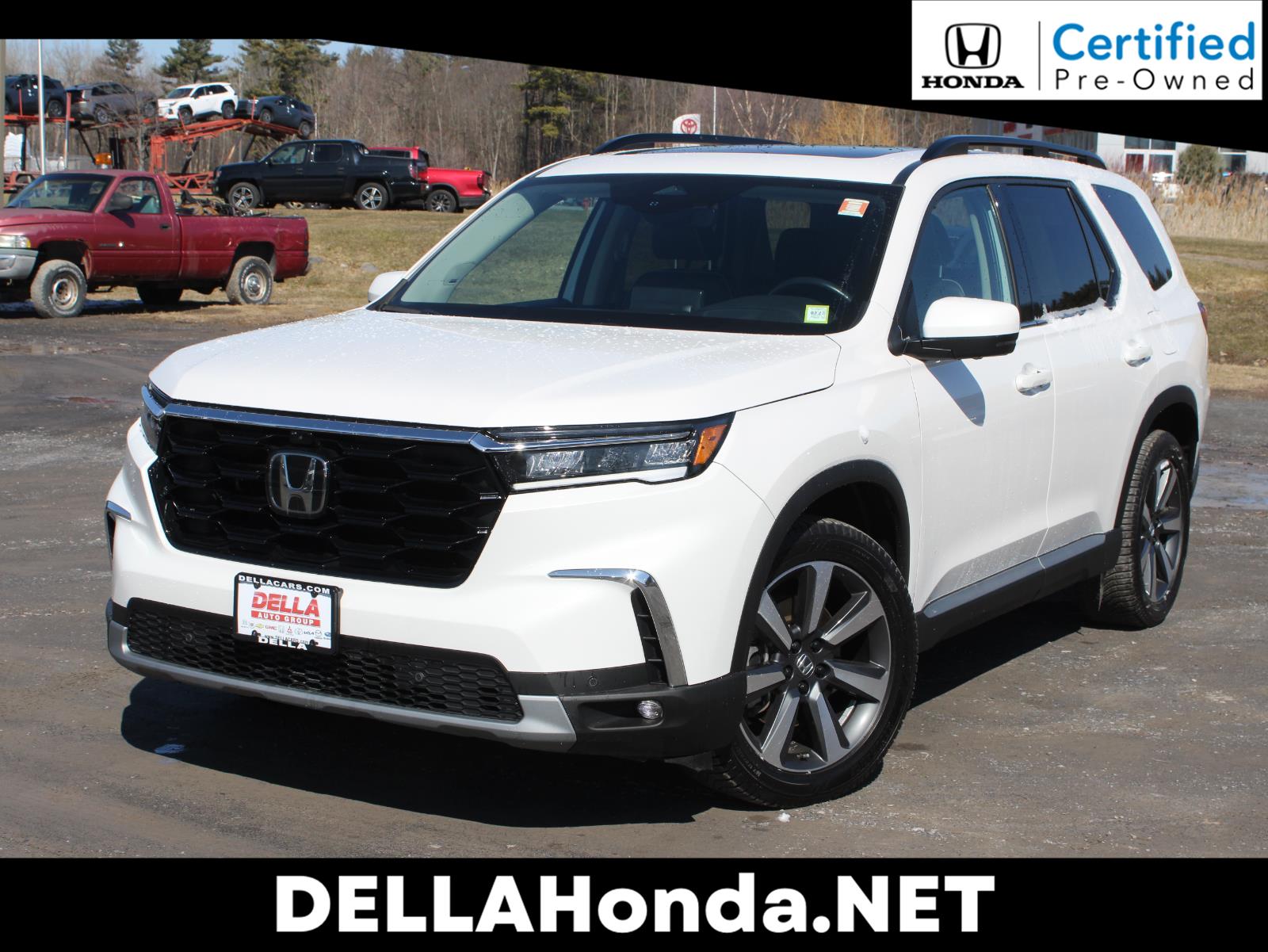 Platinum White Pearl 2023 Honda Pilot Elite AWD SUV / Crossover All-Wheel Drive Automatic