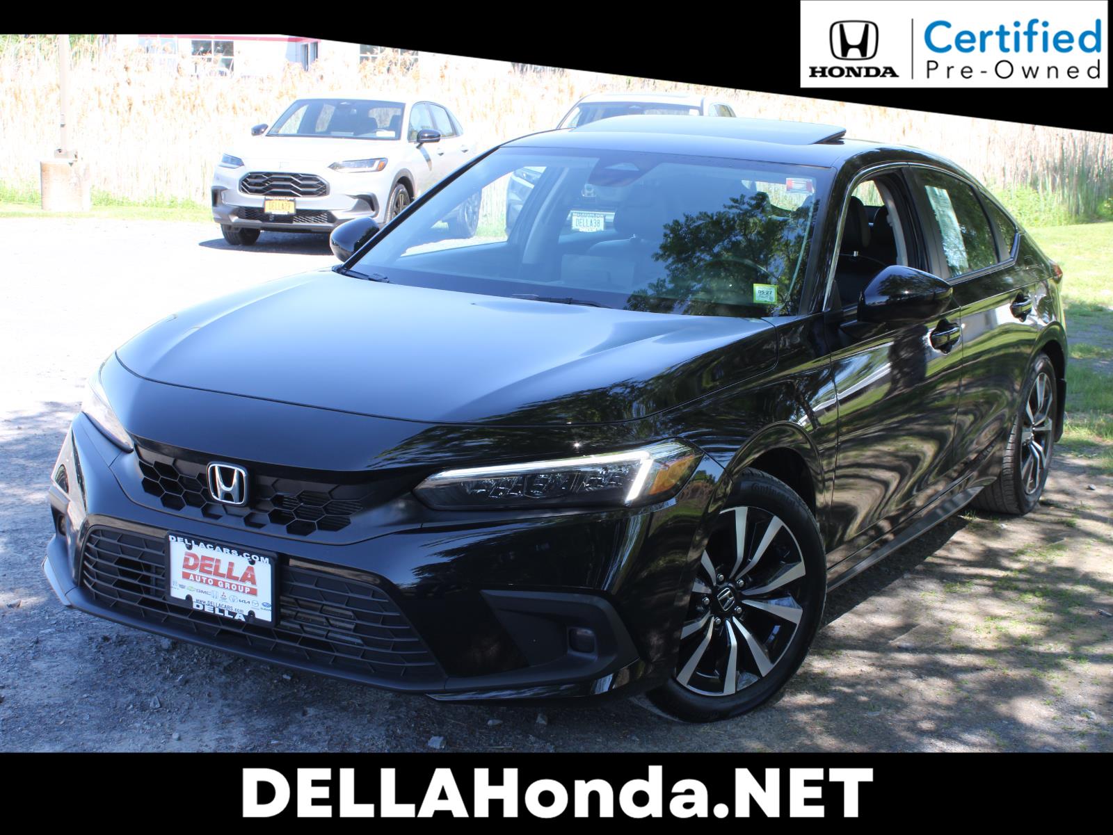Crystal Black Pearl 2024 Honda Civic Hatchback EX-L FWD Hatchback Front-Wheel Drive Continuously Variable Transmission