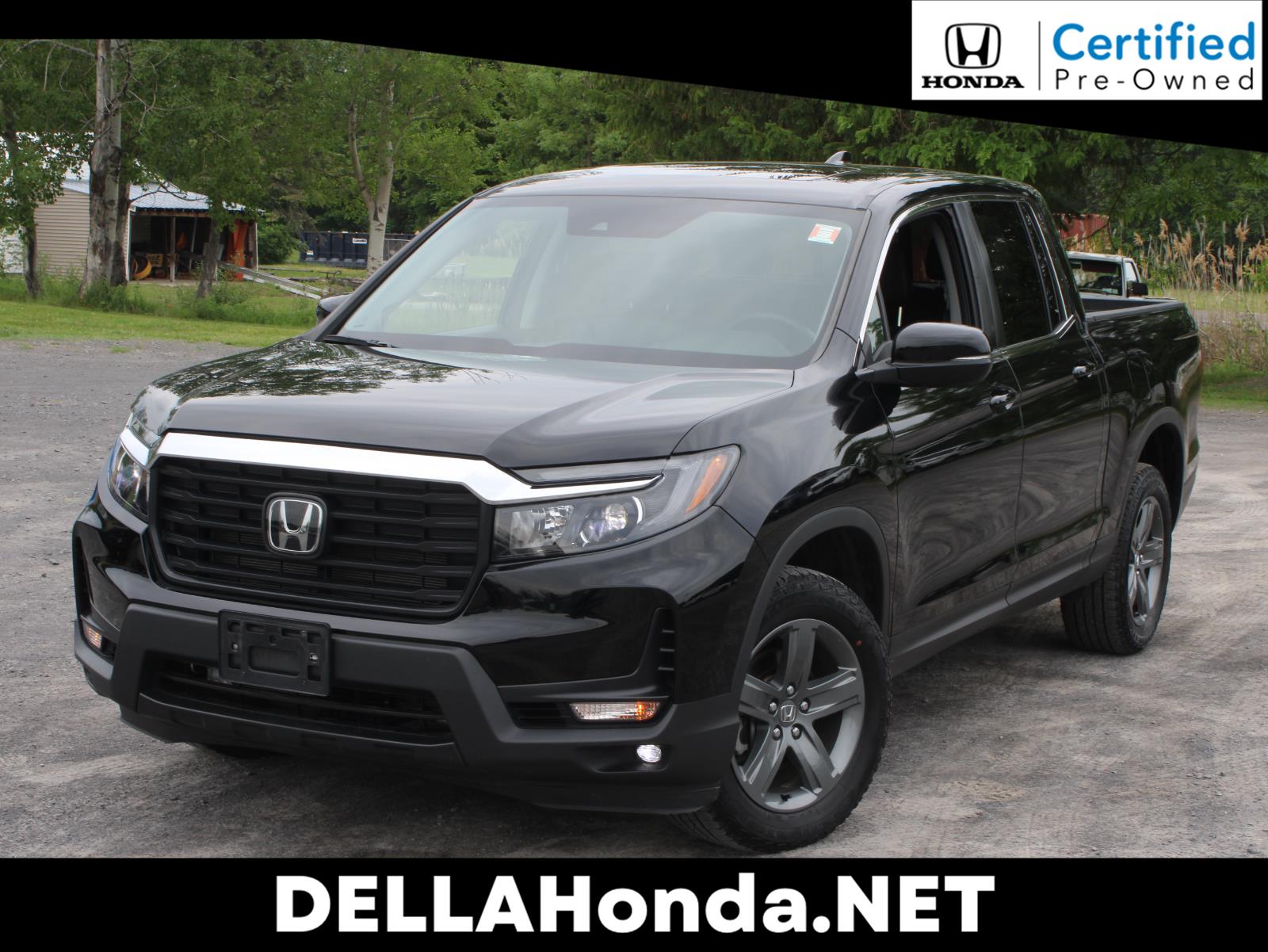 Crystal Black Pearl 2023 Honda Ridgeline RTL AWD Pickup Truck All-Wheel Drive Automatic
