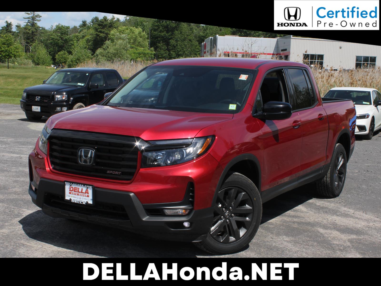 Radiant Red Metallic II 2023 Honda Ridgeline Sport AWD Pickup Truck All-Wheel Drive Automatic